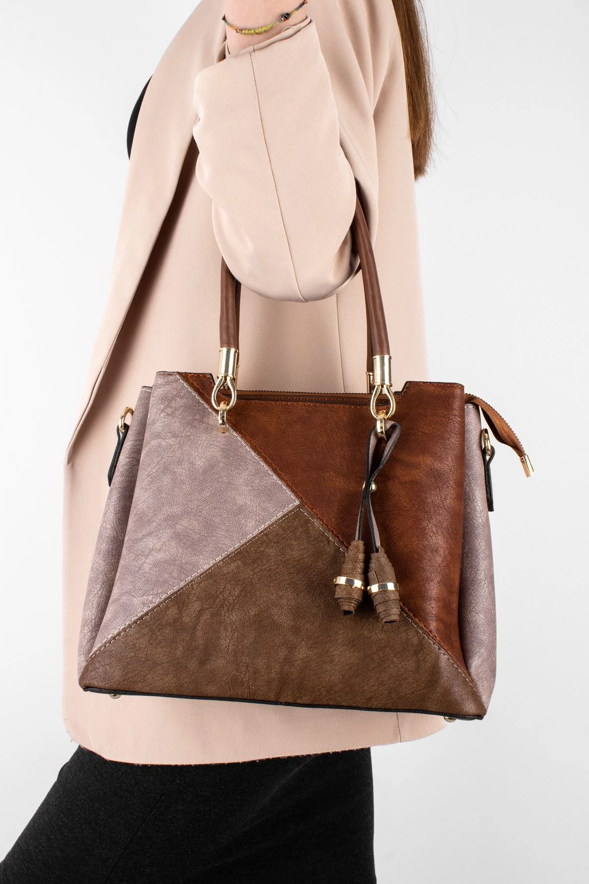 Kadın Çanta Renkli Parçalı