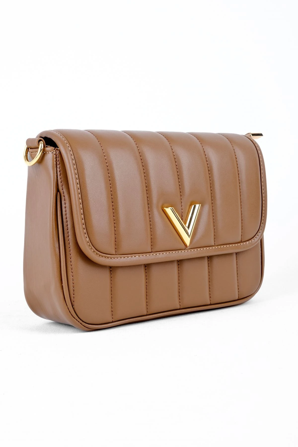Kadın V Metal Detaylı Çapraz Çanta (1448)