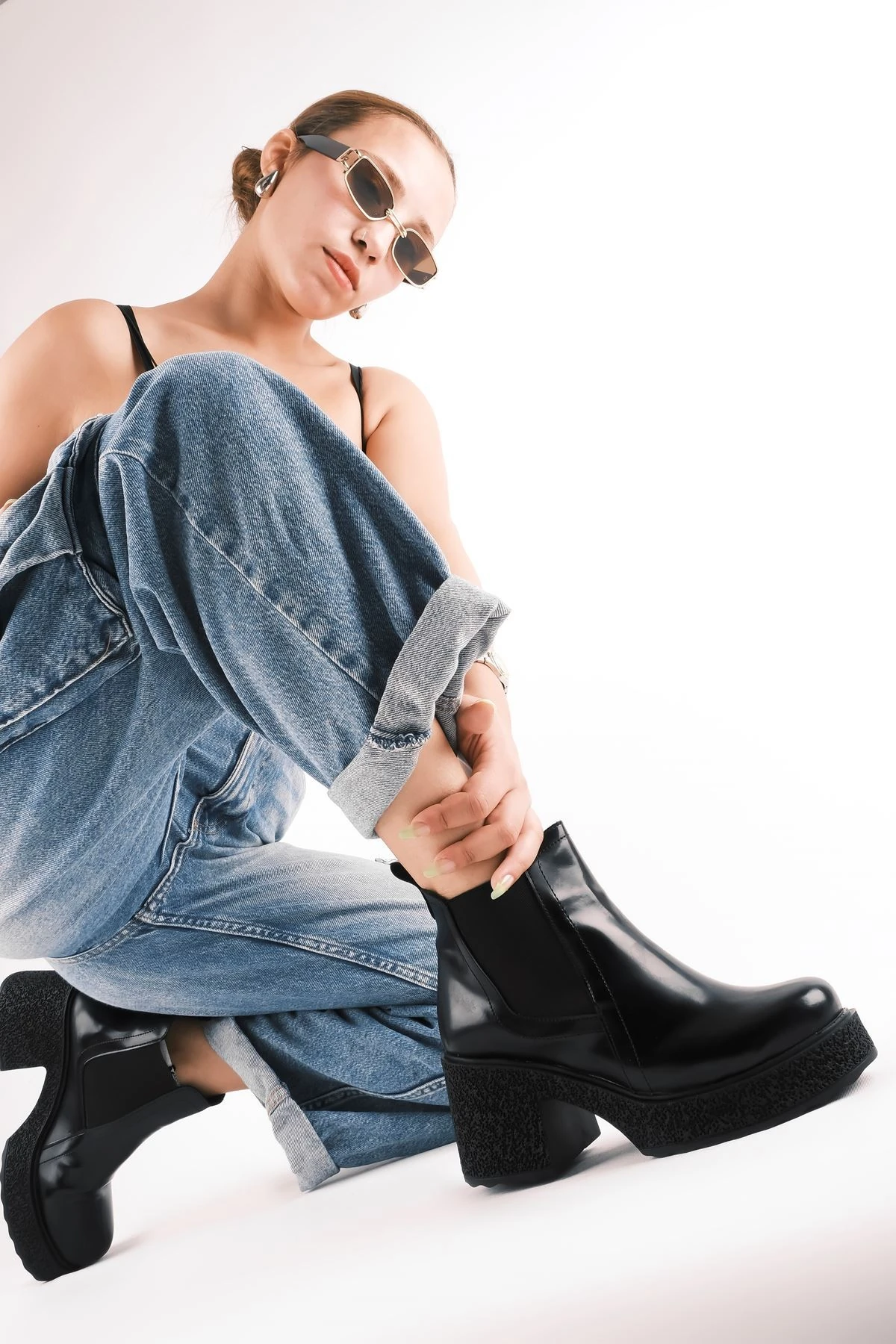 Zack Kadın Yüksek Tabanlı Lastikli Topuklu Bot