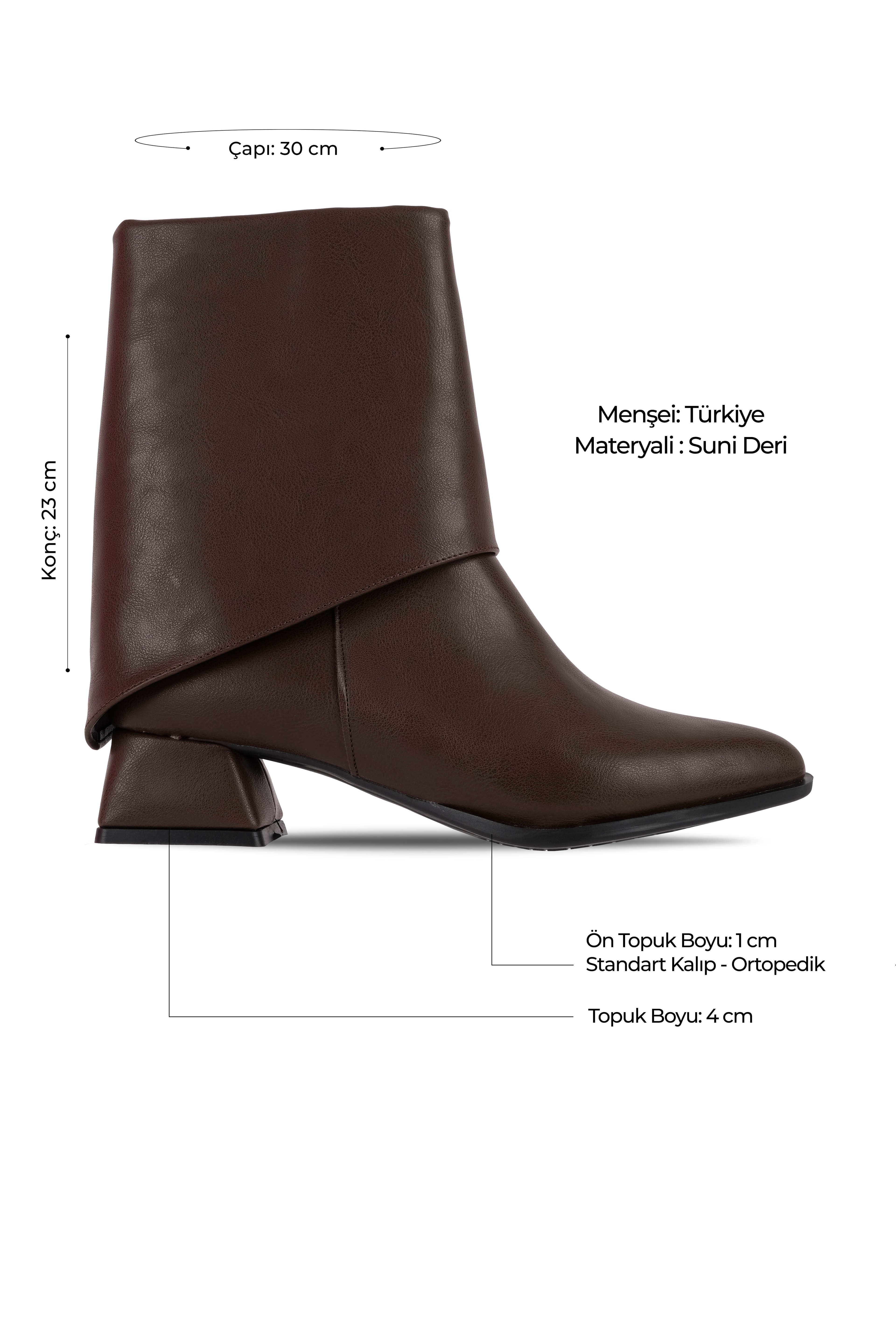 Acacia Kadın Paçalı Sivri Burun Topuklu Bot (B4229)