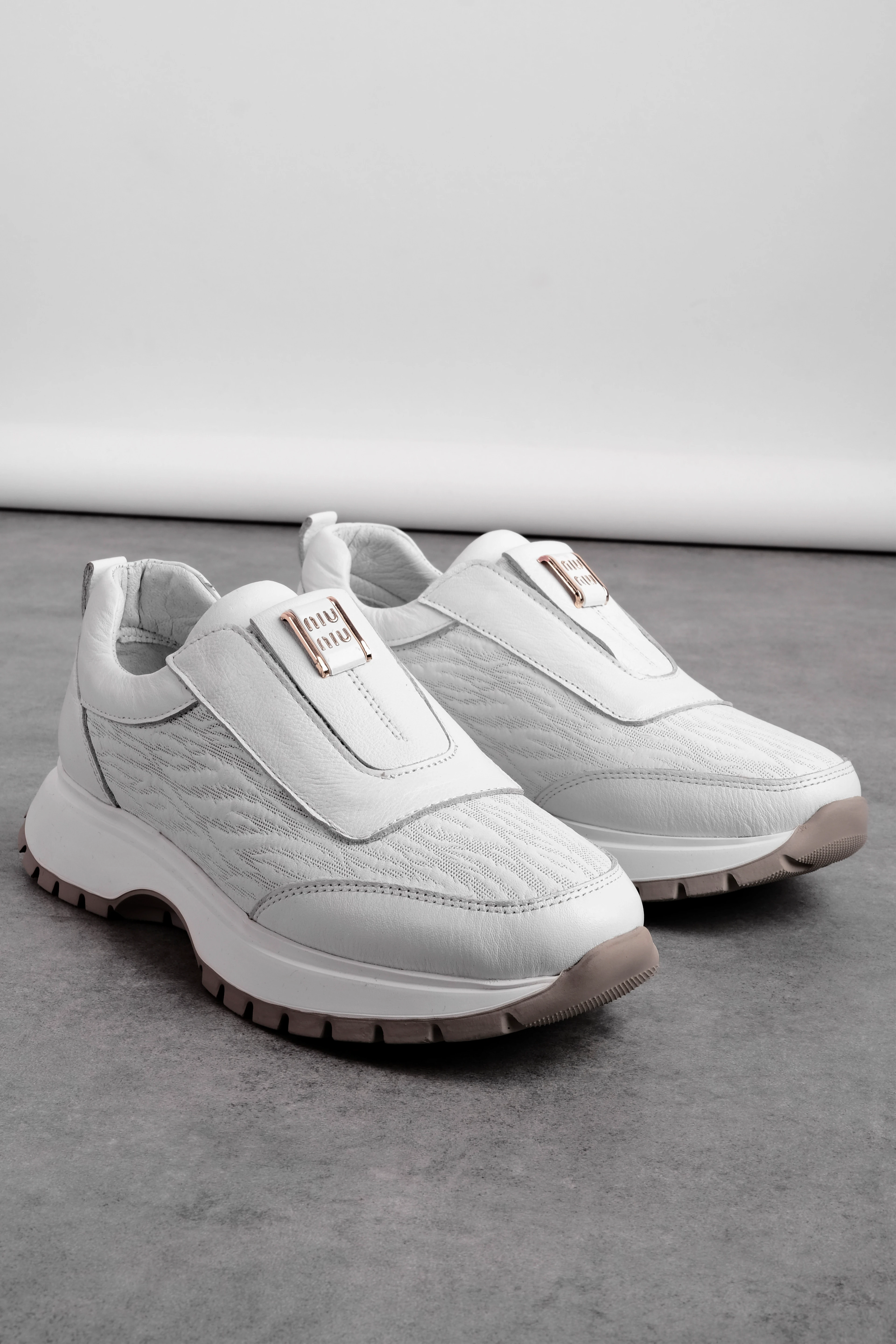 Zarex Kadın Hakiki Deri Lastik Detaylı Dikişli Spor Ayakkabı 4296