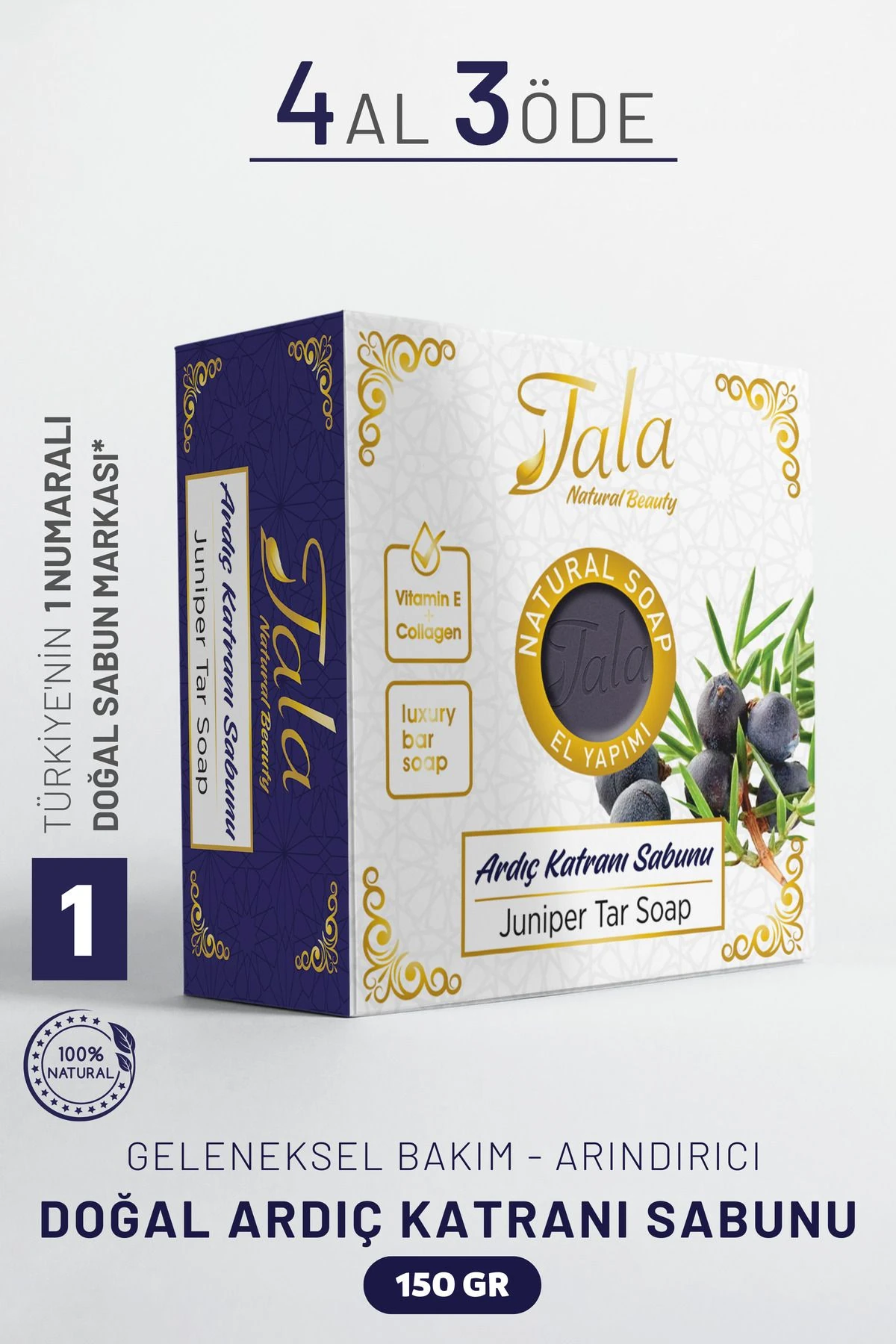 Ardıç Katranı Sabunu Geleneksel Arındırıcı Ardıç Katranlı Sabun 150 gr