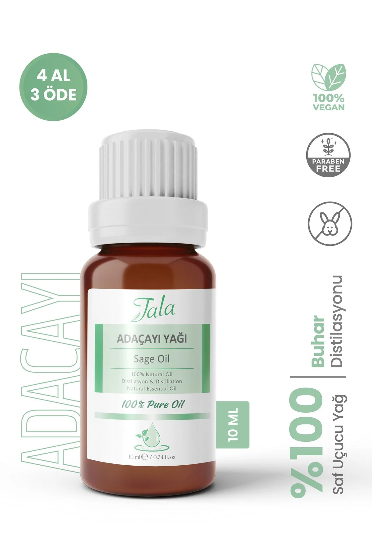 Adaçayı (Acı Elma) Yağı %100 Saf ve Doğal 10 ML