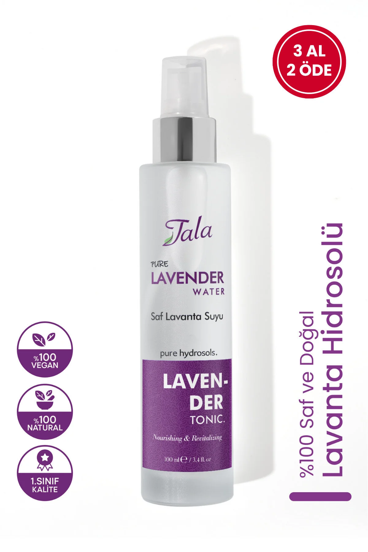 Lavanta Suyu %100 Saf ve Doğal Canlandırıcı Ve Besleyici Etkili Tonik Lavanta Hidrosolü 100 Ml