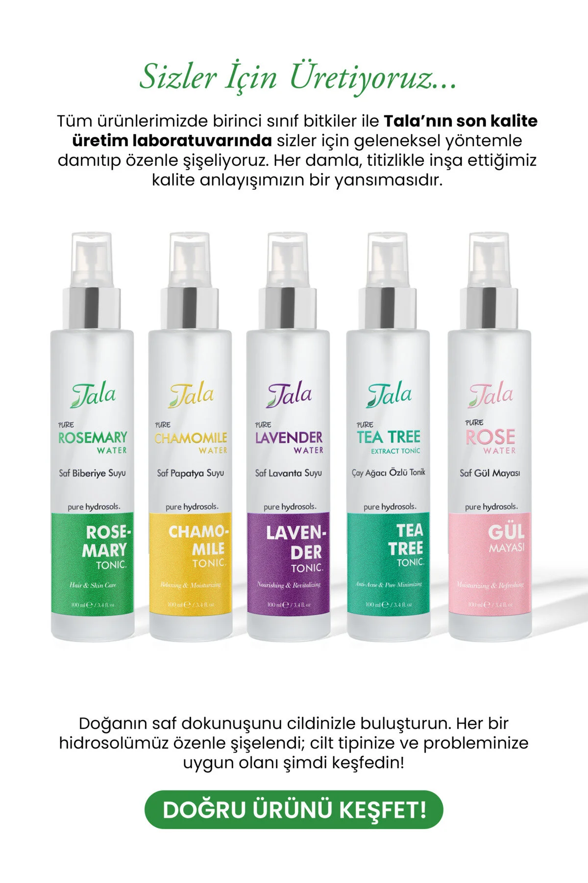 Biberiye Suyu Güçlendirici Saç Toniği %100 Saf Ve Doğal Hızlı Saç Uzatma Dökülme Karşıtı 100 Ml