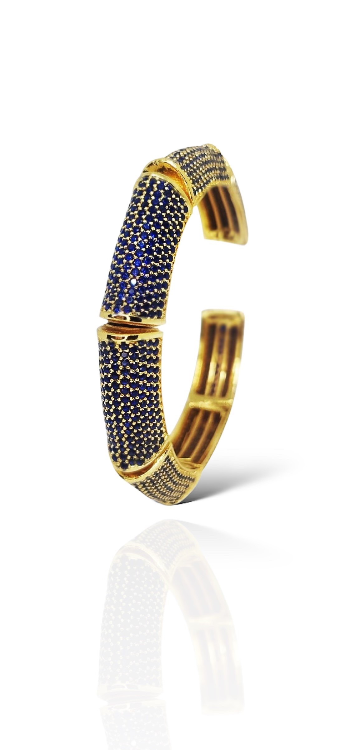 Stella Zircon Tick Bracelet - Navy Blue