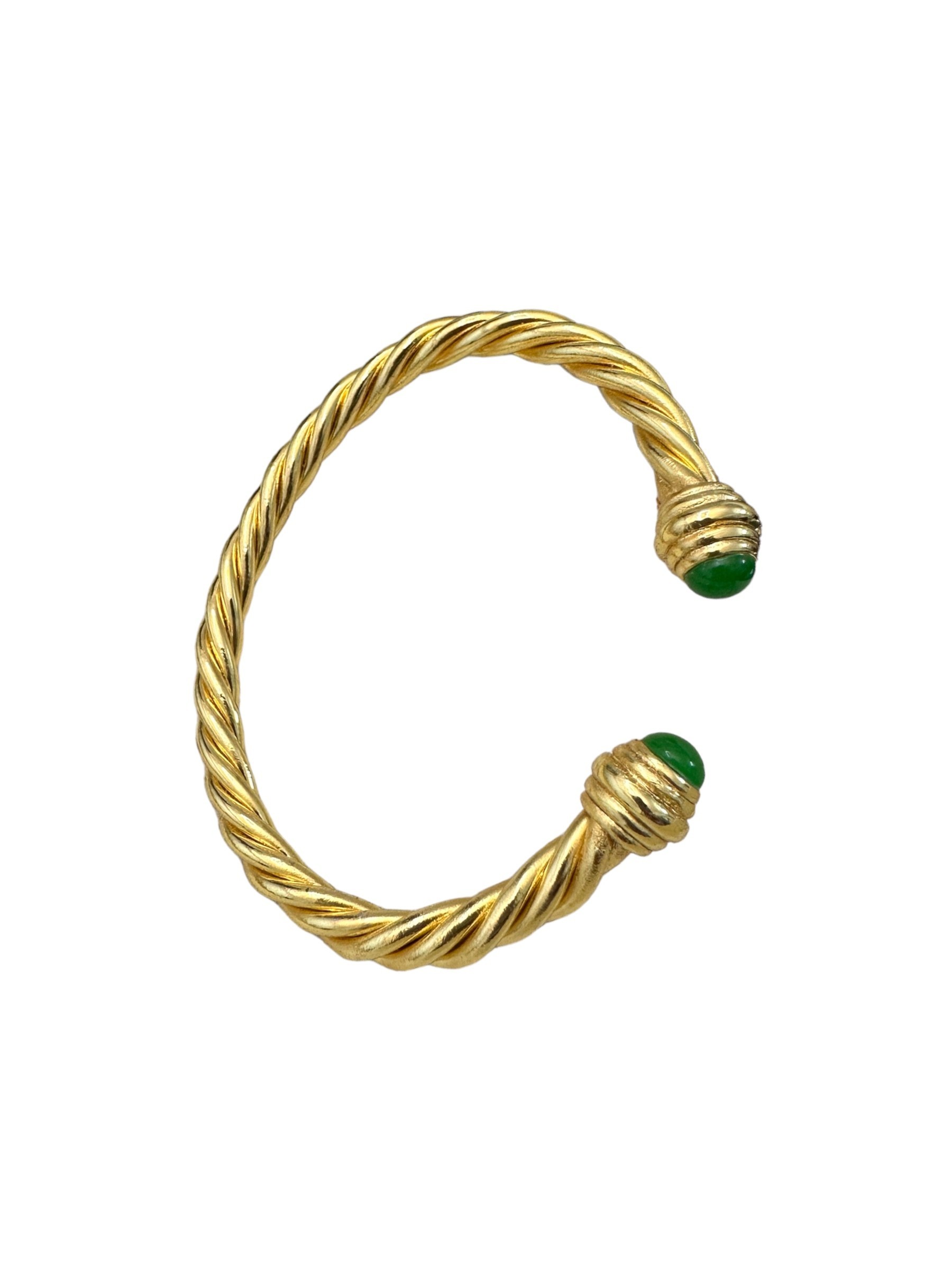 Bella Green Twist Bracelet