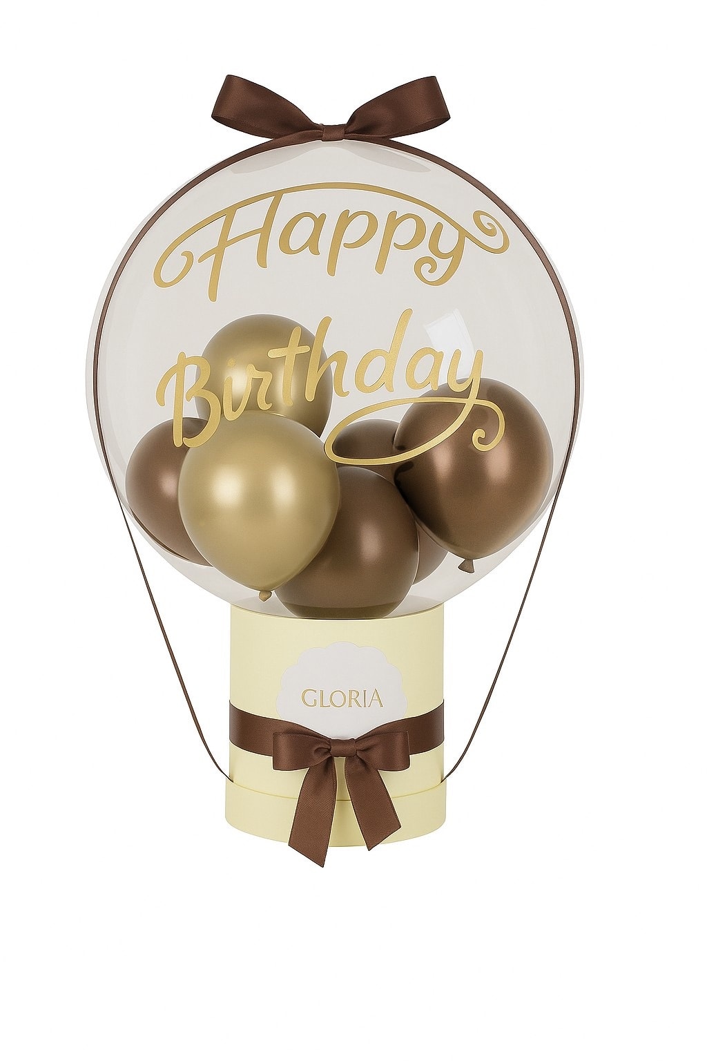 Premium Balon Hediye Paketi (Kahverengi)