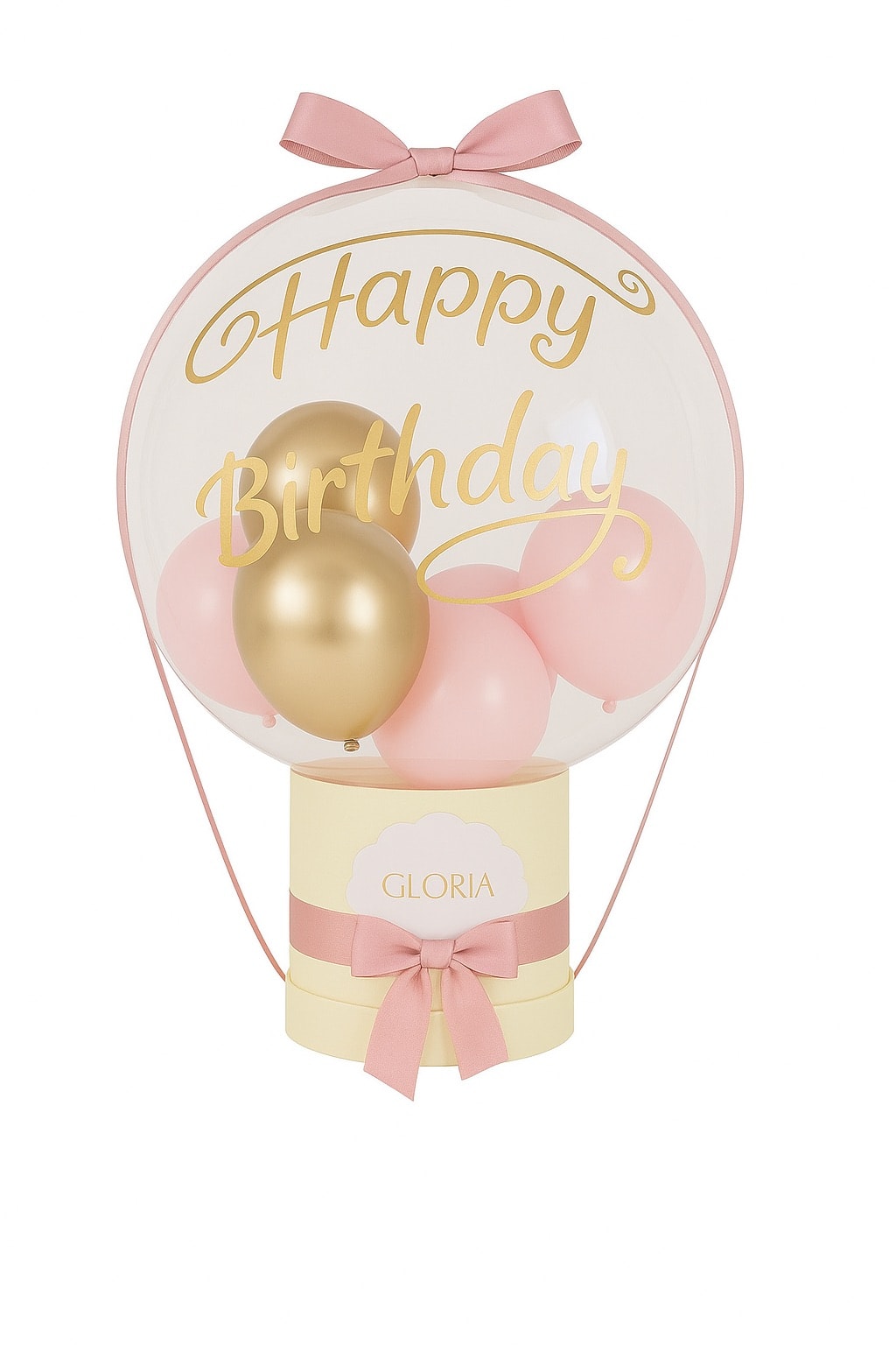 Premium Balon Hediye Paketi (Pembe)