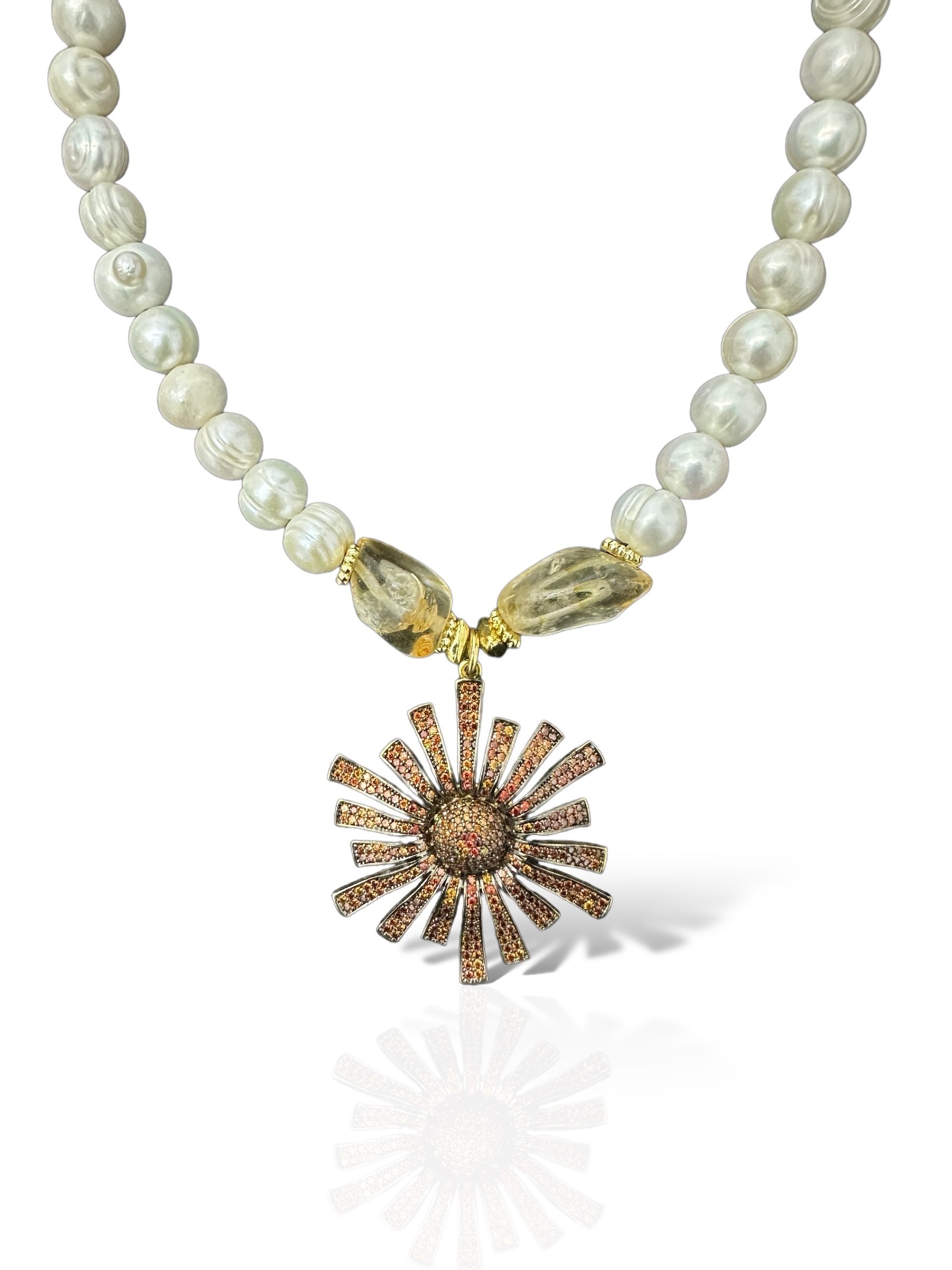 Dahlia Pearl Necklace