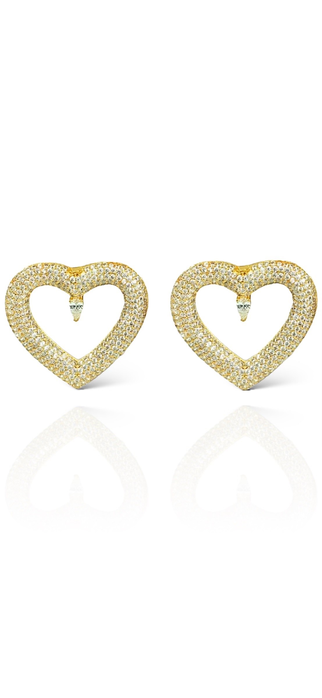 Gloria Jewellery Heart Küpe  - Gold