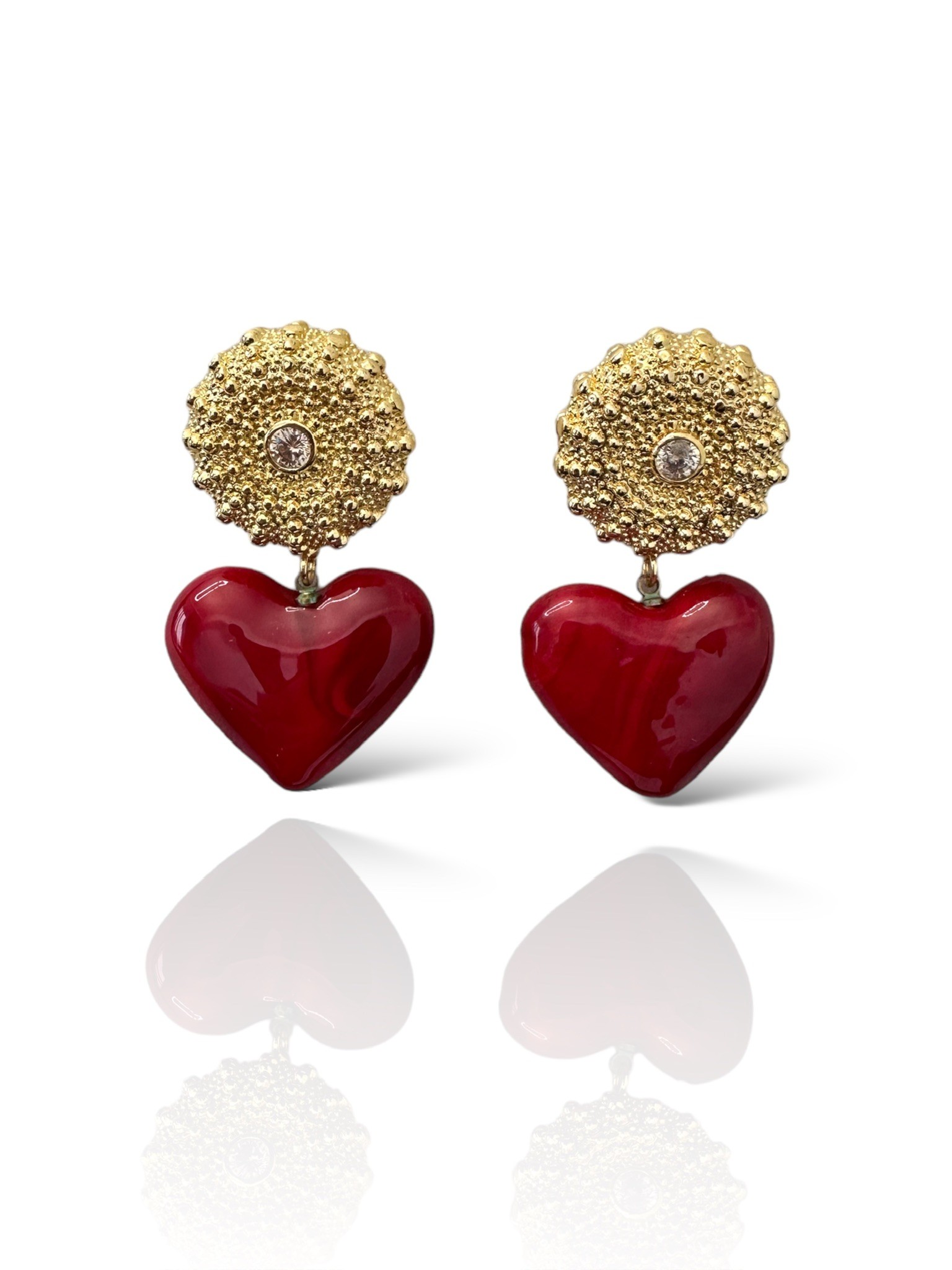 Red Heart Earring