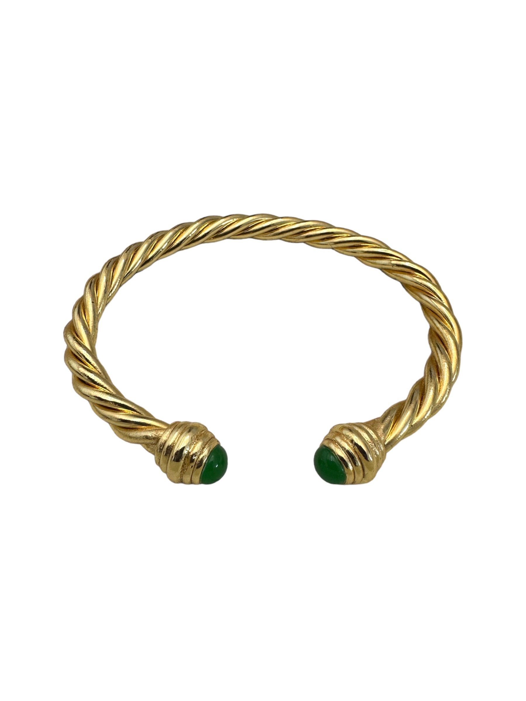 Bella Green Twist Bracelet