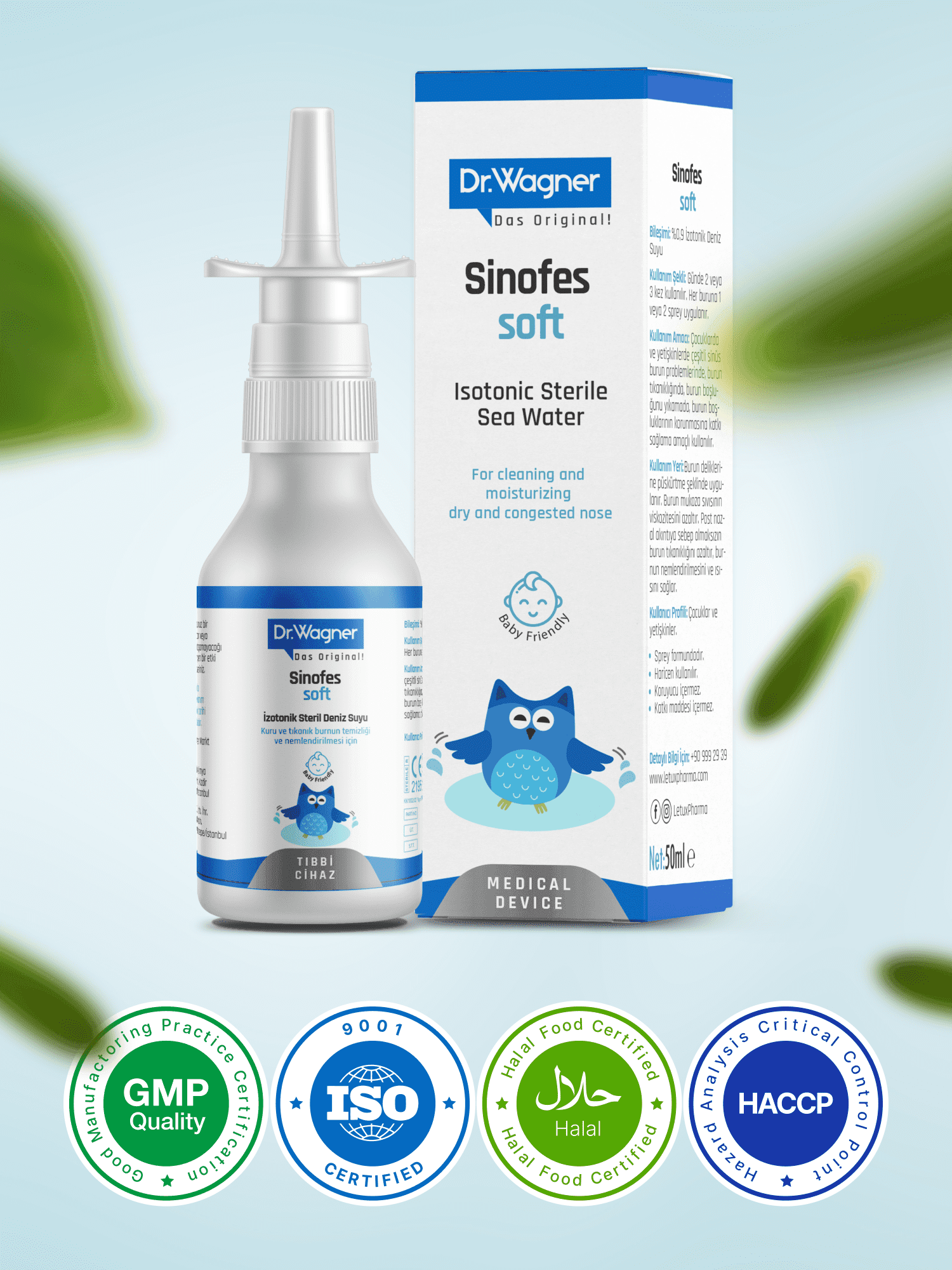 Sinofes Soft İzotenik Steril Deniz Suyu Çocuk ve Yetişkinlerde Burun Temizliği