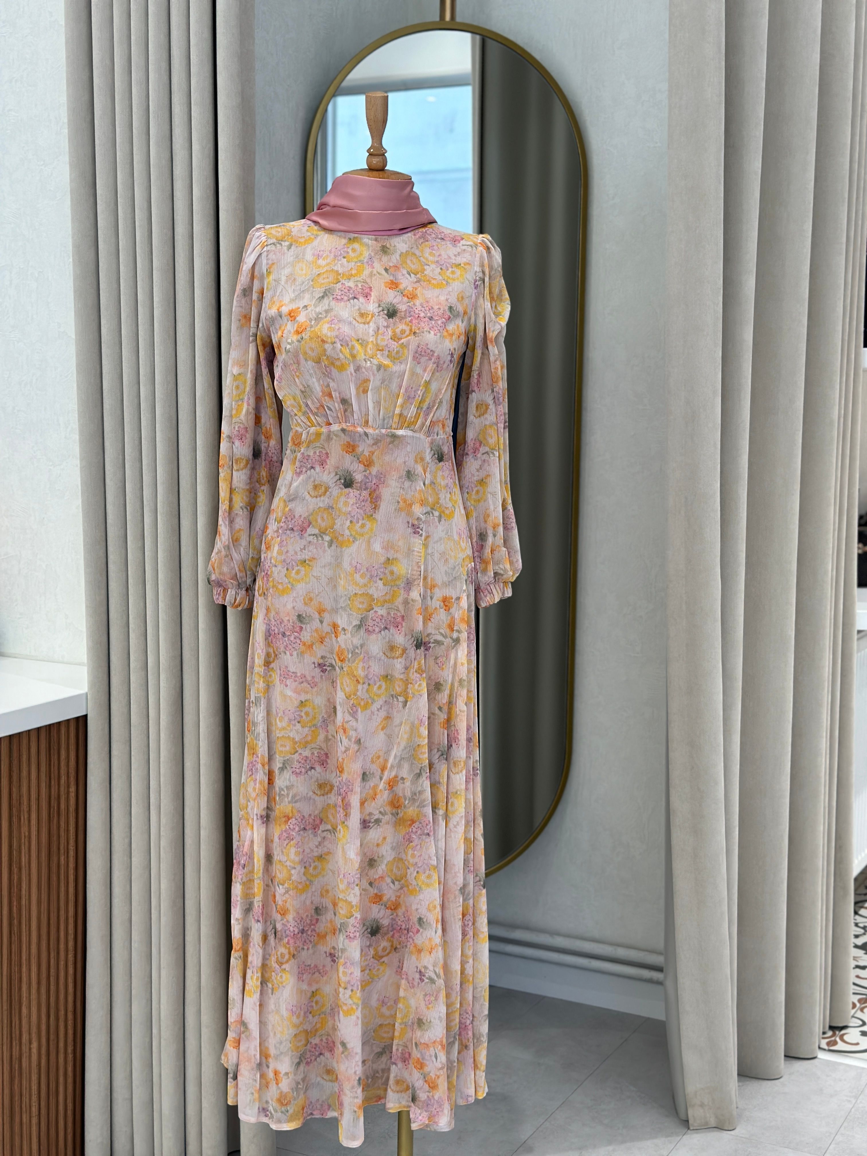 Niqozza Şifon Elbise 50196