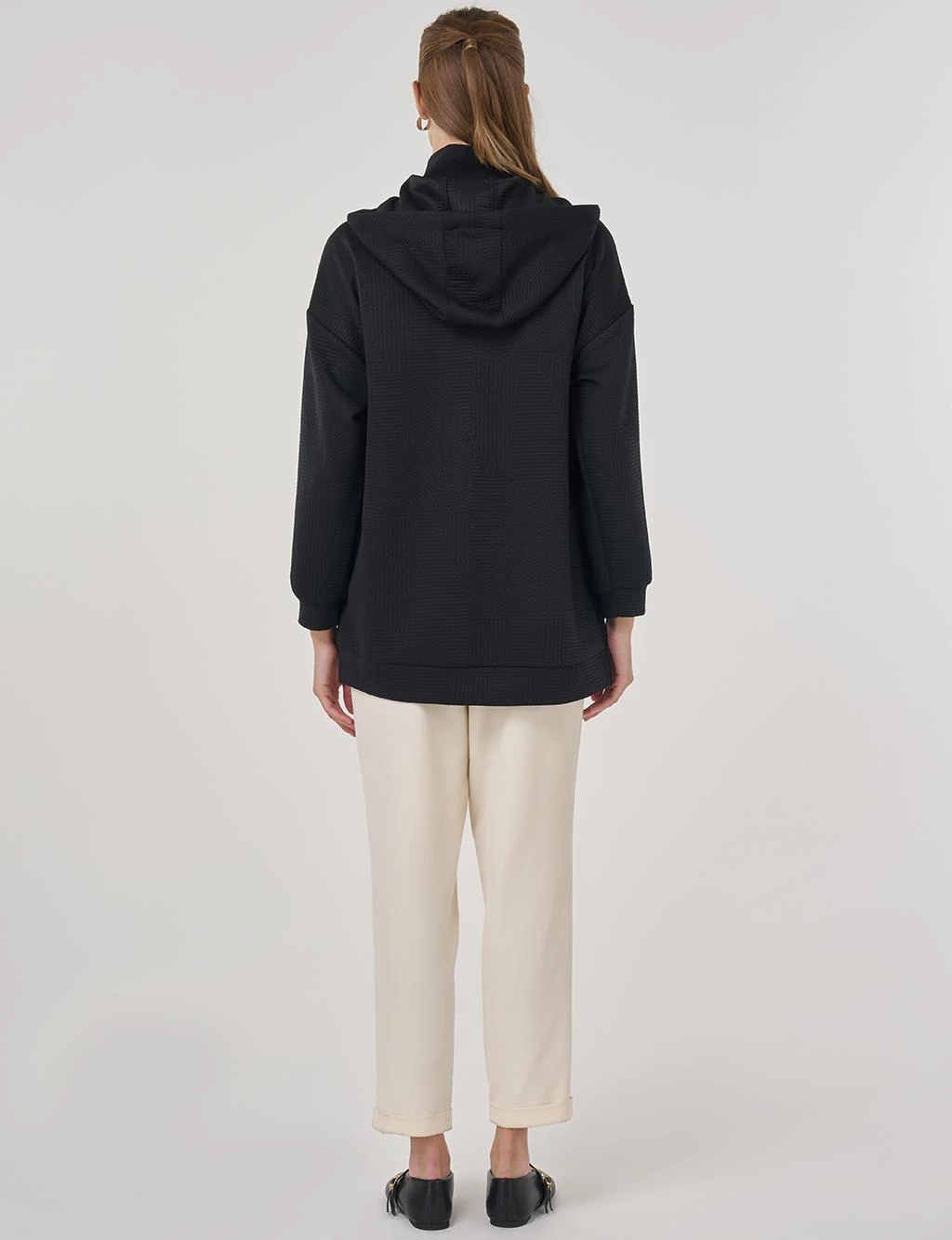 Kayra Desenli Çift Görünümlü Sweatshirt 70029