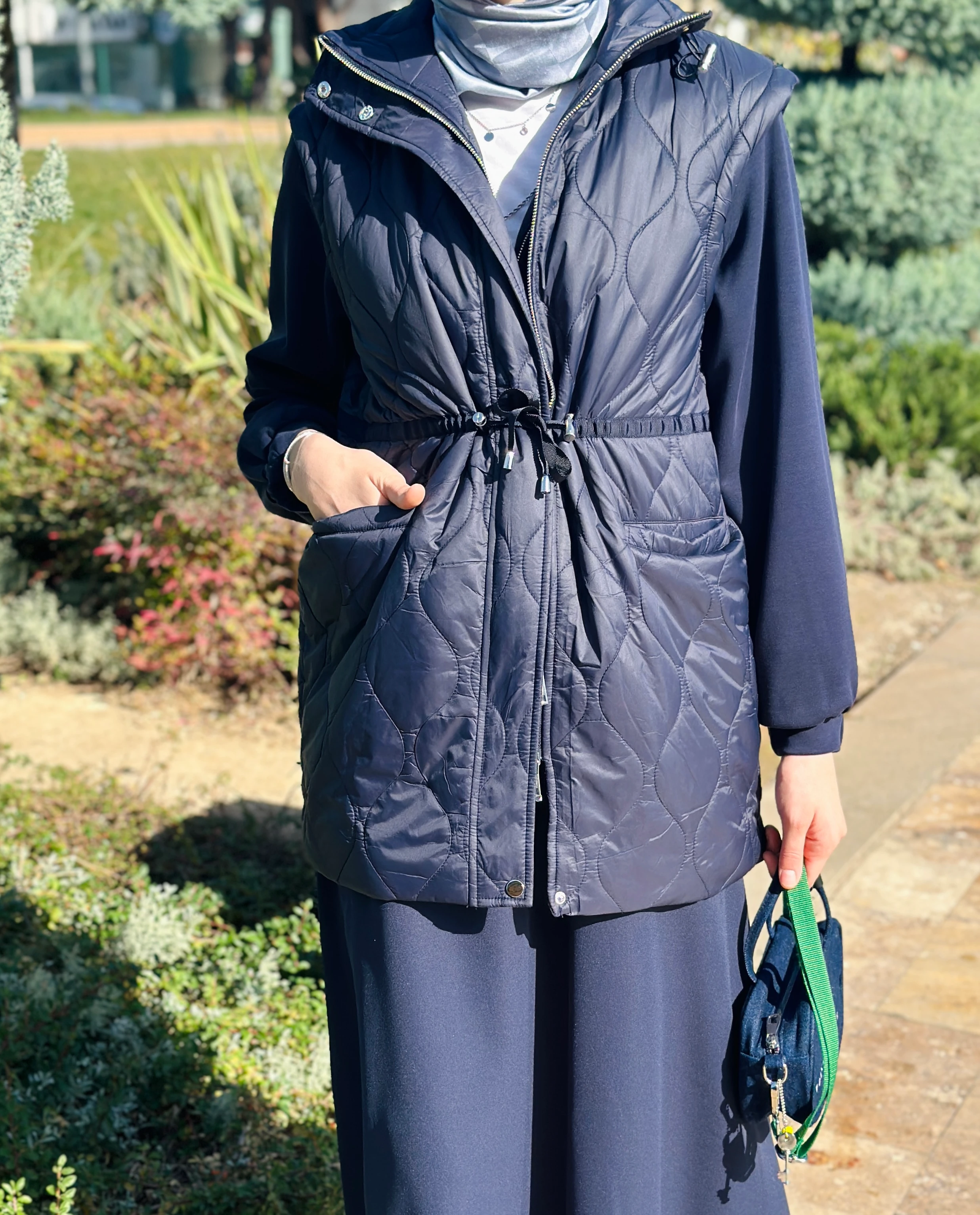 Kayra Dik Yaka Şişme Yelek 20014 - LACİVERT