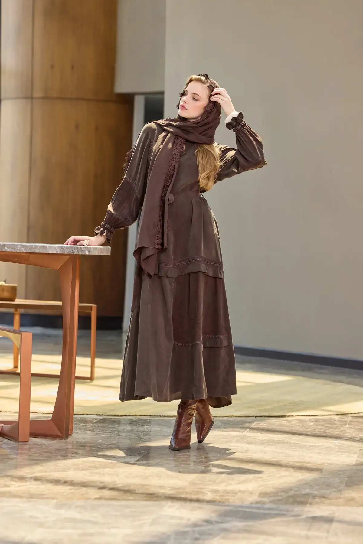 Misswhence Cupro Elbise 38818