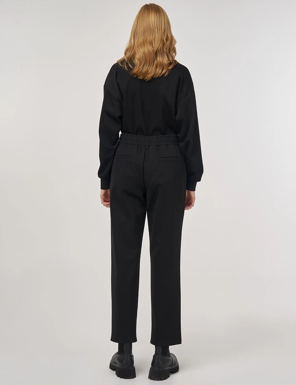 Kayra Metal Tokalı Boru Paça Pantolon Siyah 19010