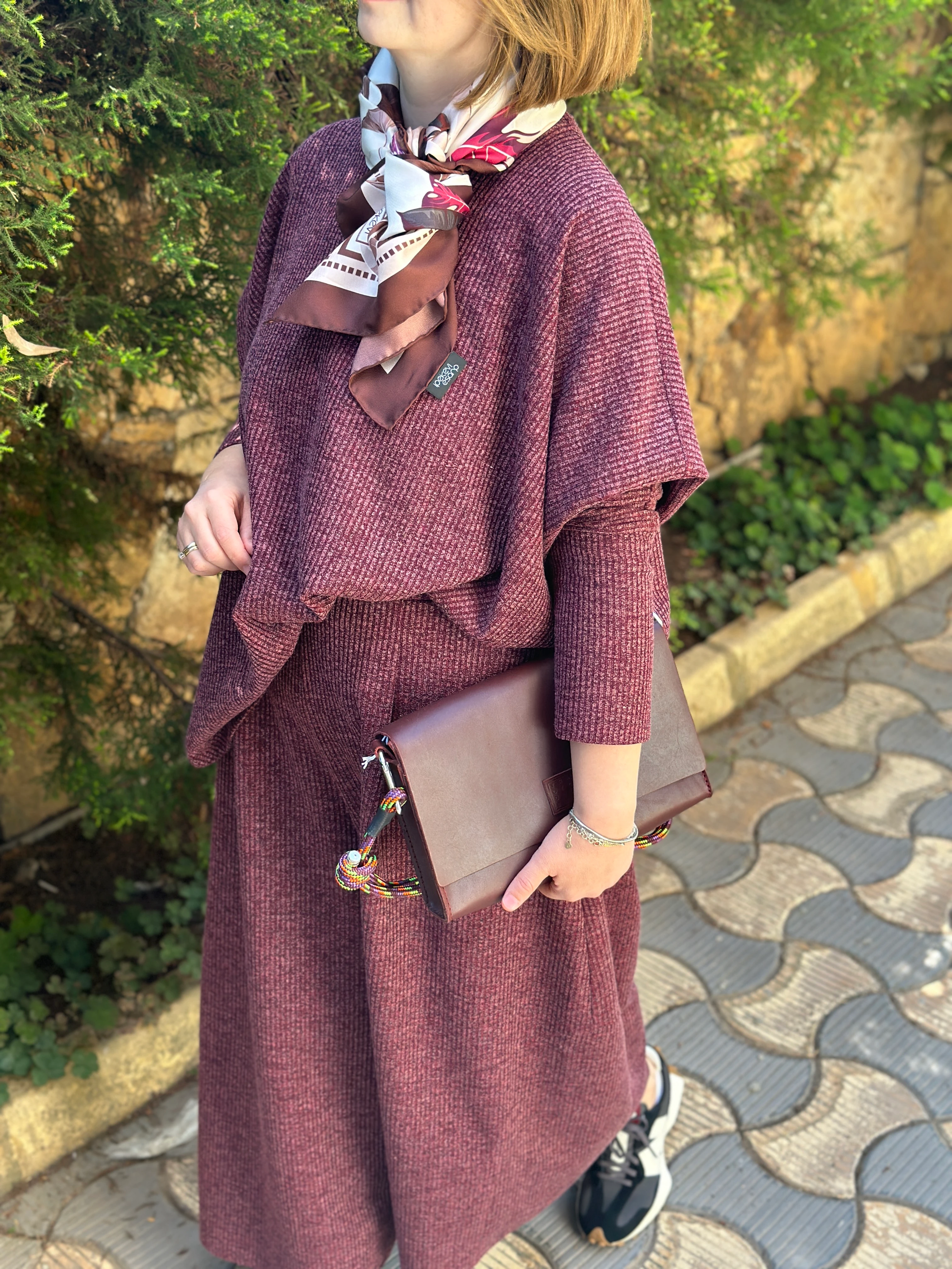 Noi Fitilli Melanj Triko Yarasa Kol Bluz Pantolon Etek 65122 