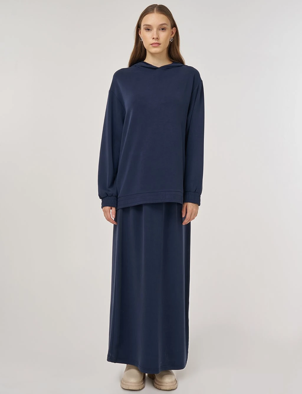 Kayra Kapüşon Detaylı Etekli İkili Takım 16011