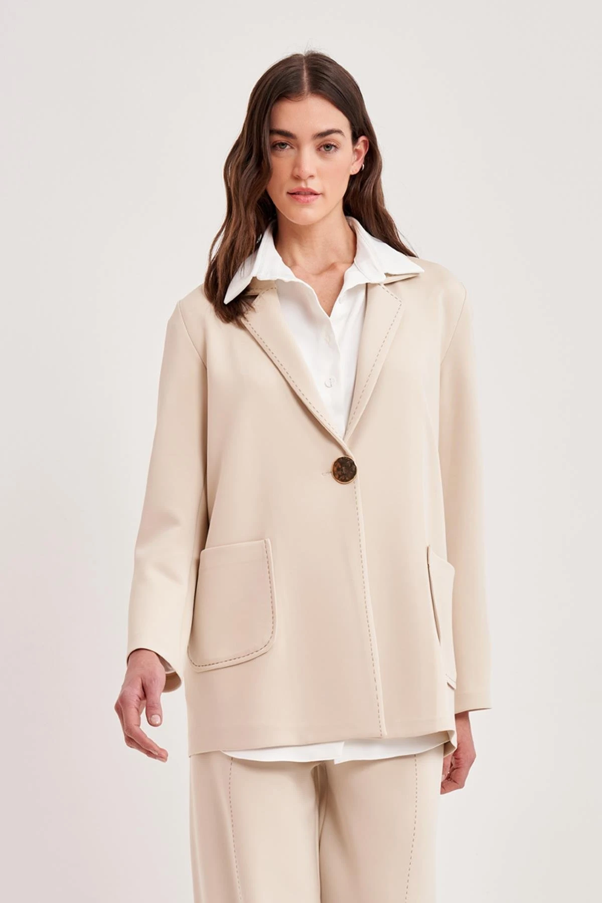 Noi Scuba Punto Dikişli Blazer Takım 75358