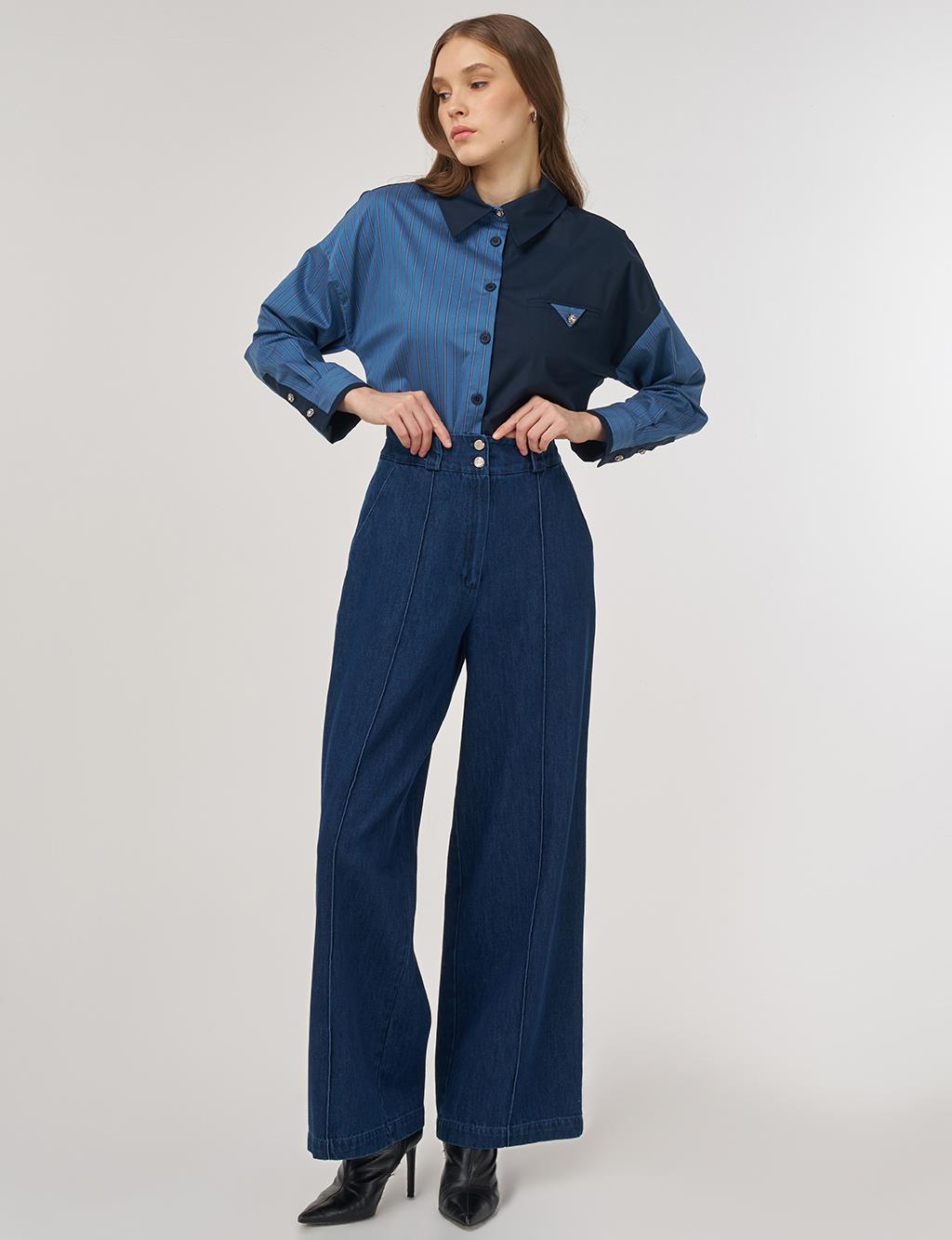 Kayra Marine Fit Denim Pantolon Lacivert 19029