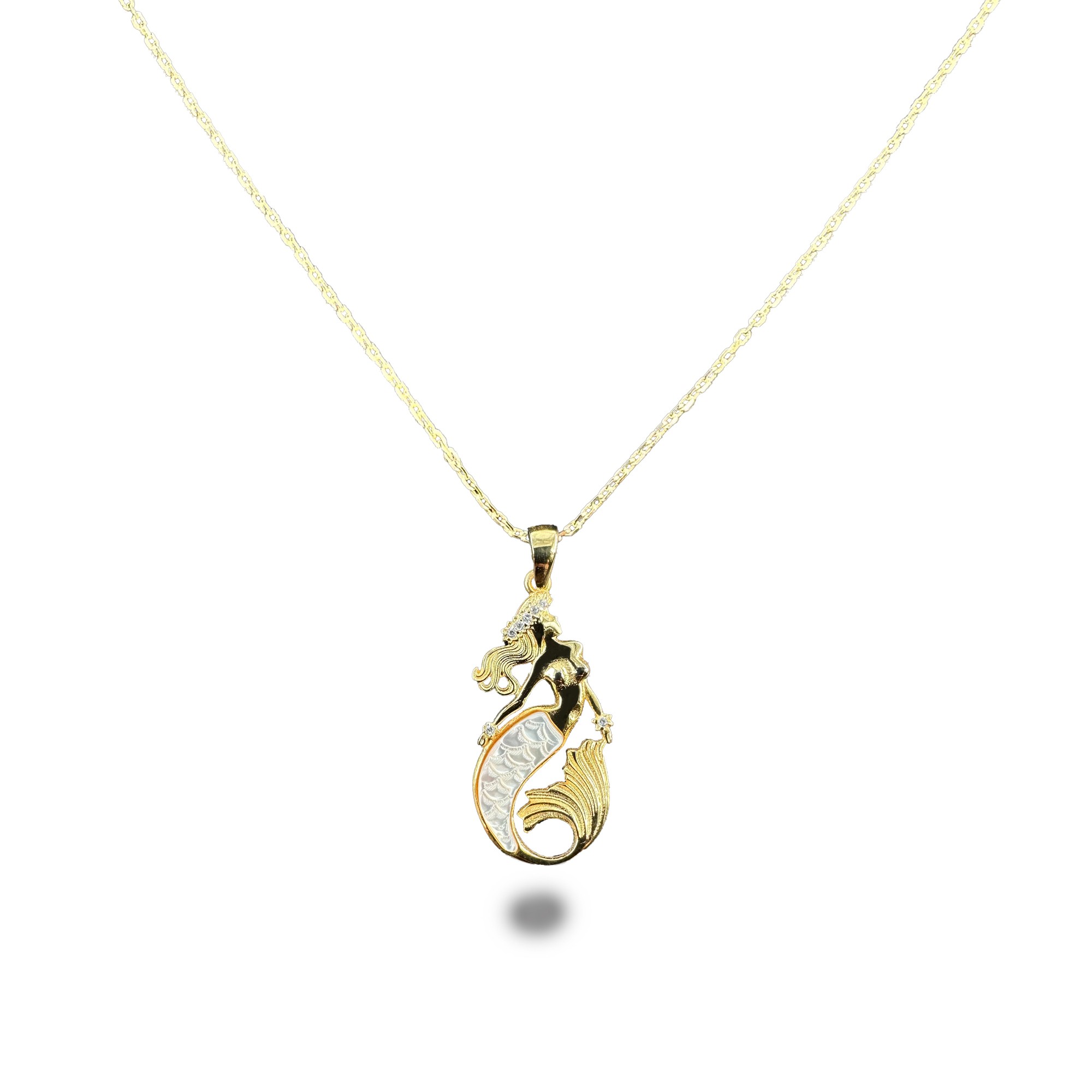 Mermaid Gold-Plated Silver Necklace