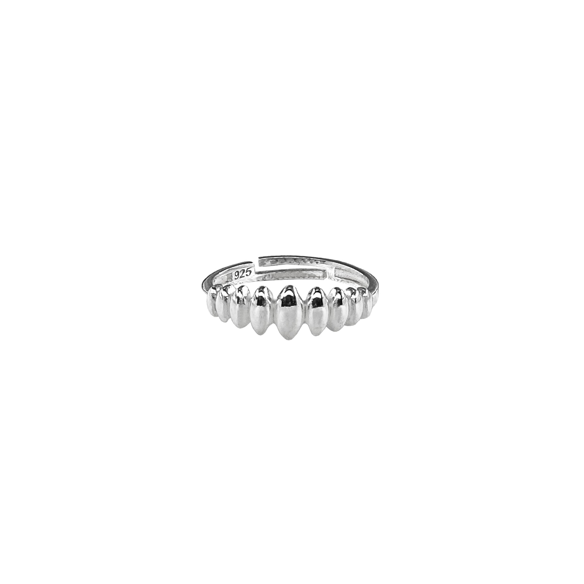 Ellipse Detailed Ring - Silver