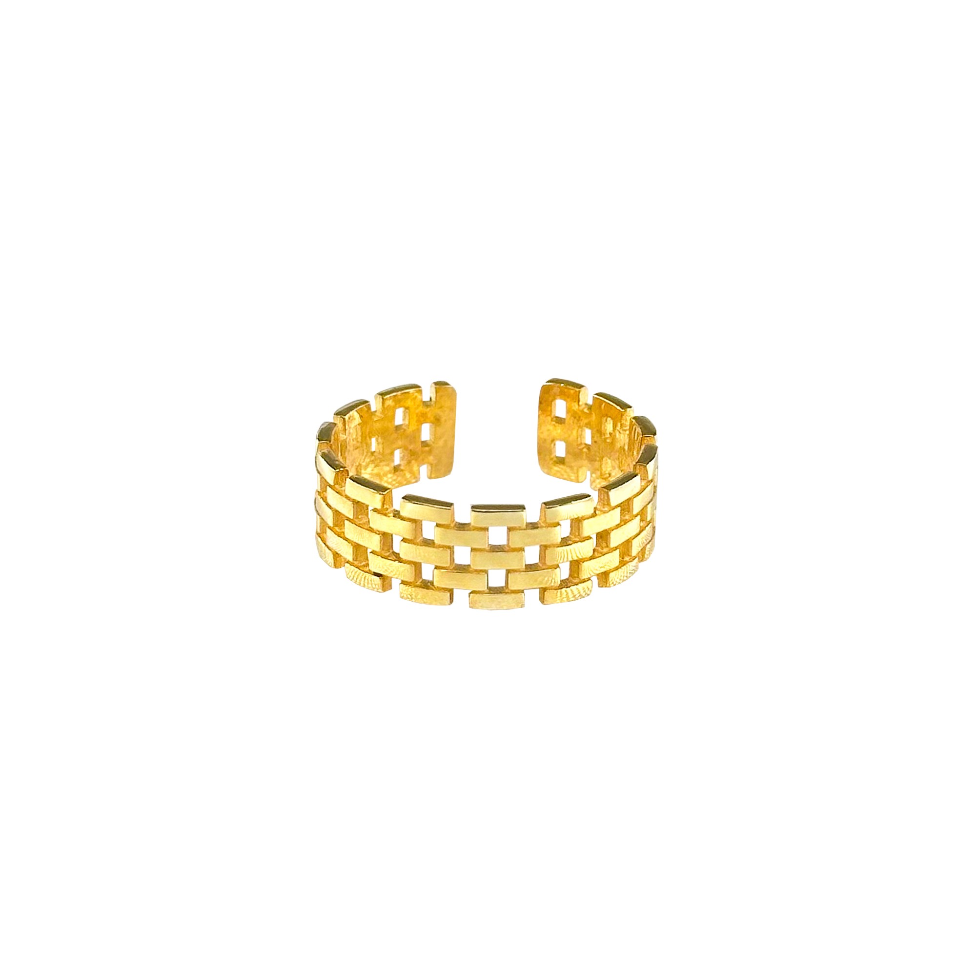 Chain Detailed Ring - Gold Filled