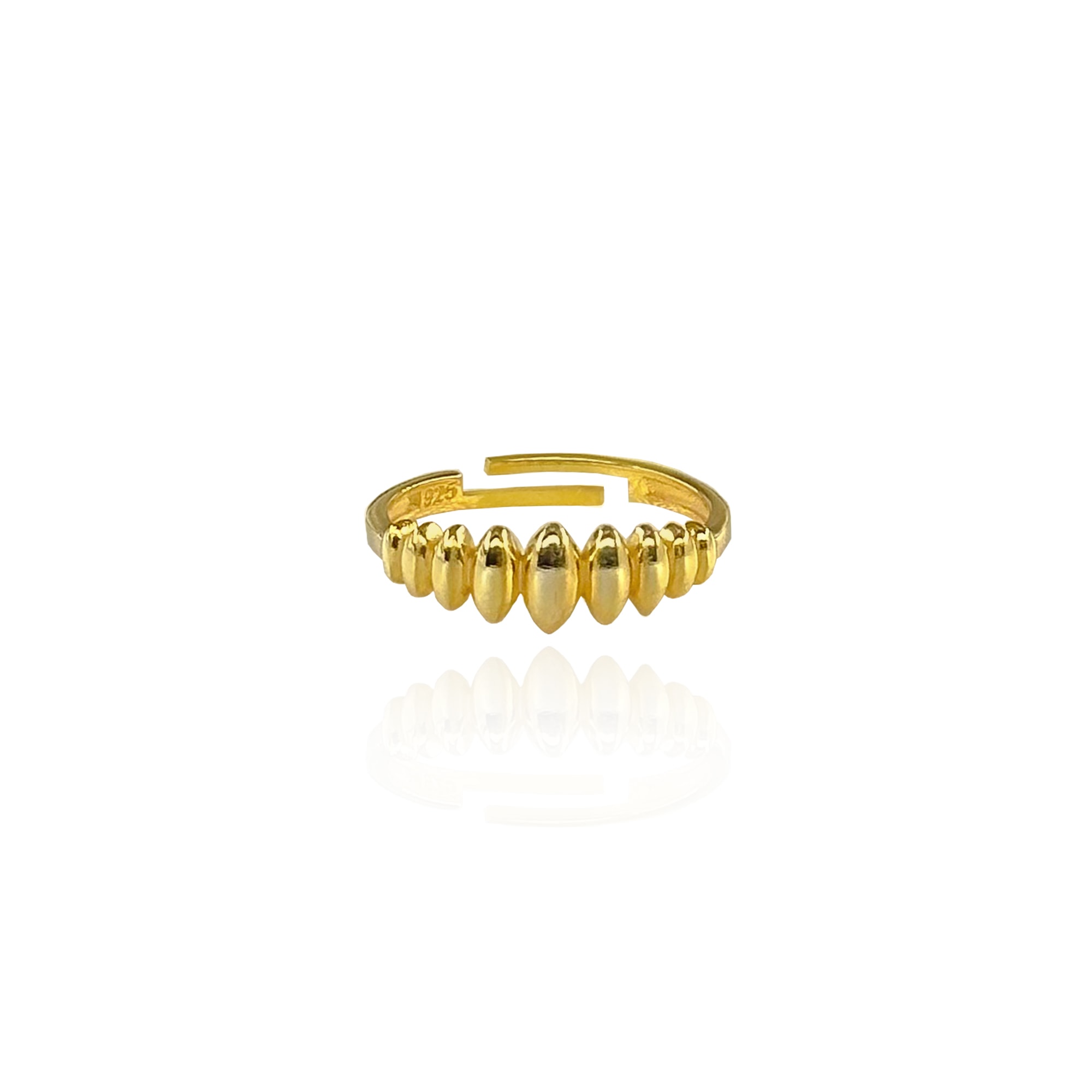 Ellipse Detailed Ring - Gold Filled