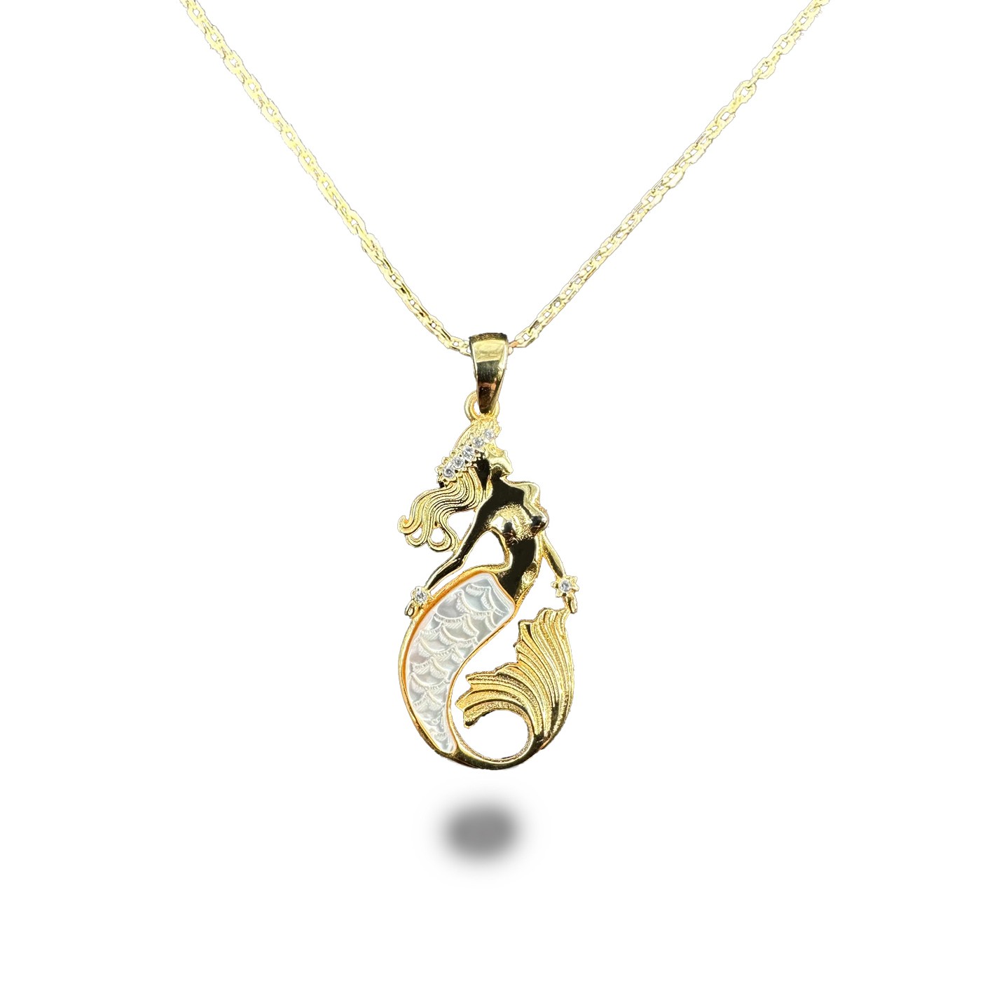 Mermaid Gold-Plated Silver Necklace