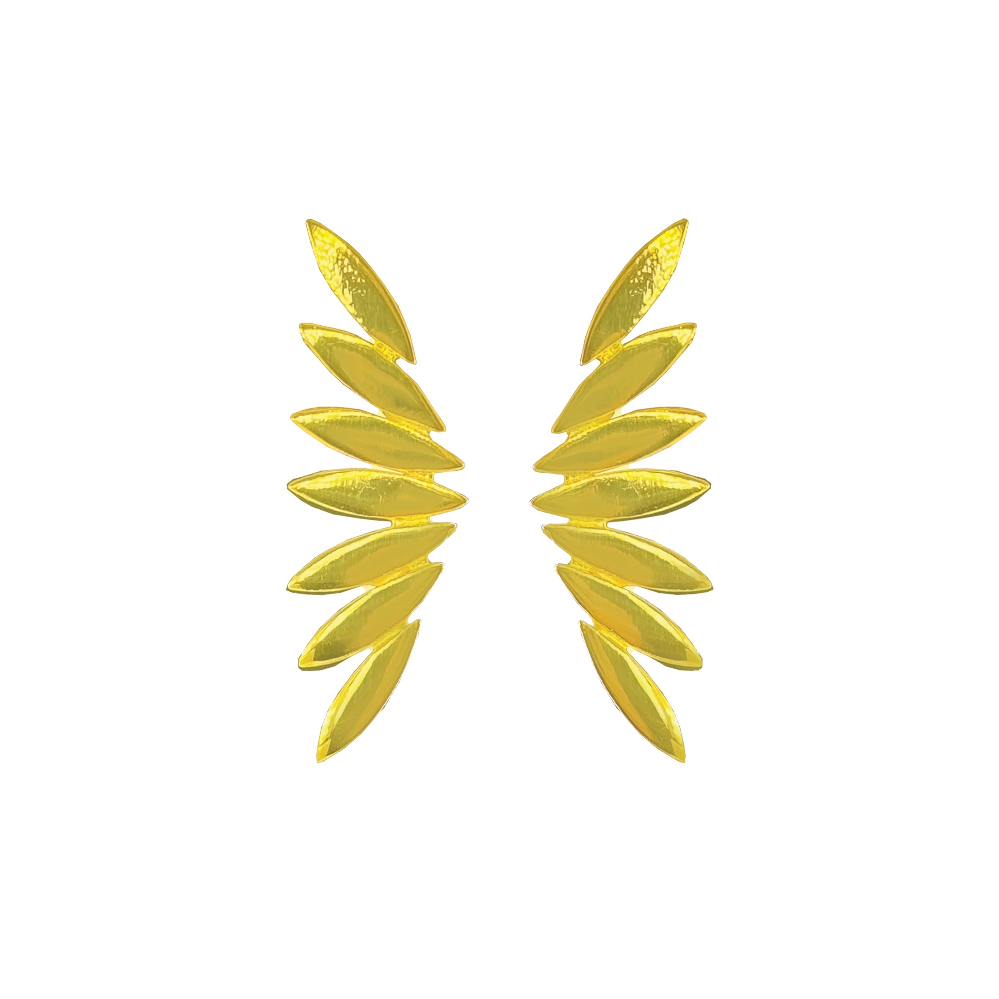 Angel Wing Gold Plated Silver Earring