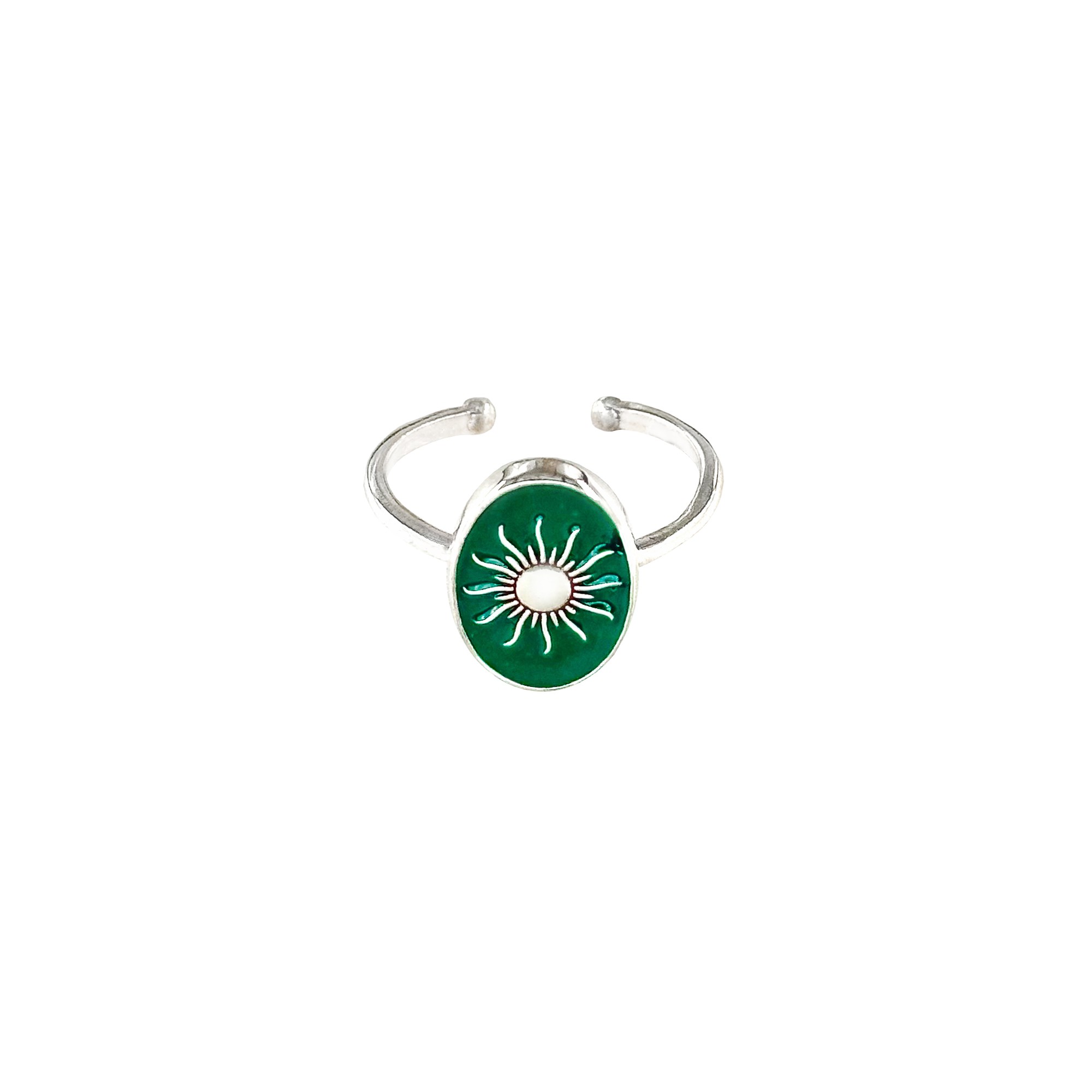 Sun Adjustable Ring - Green