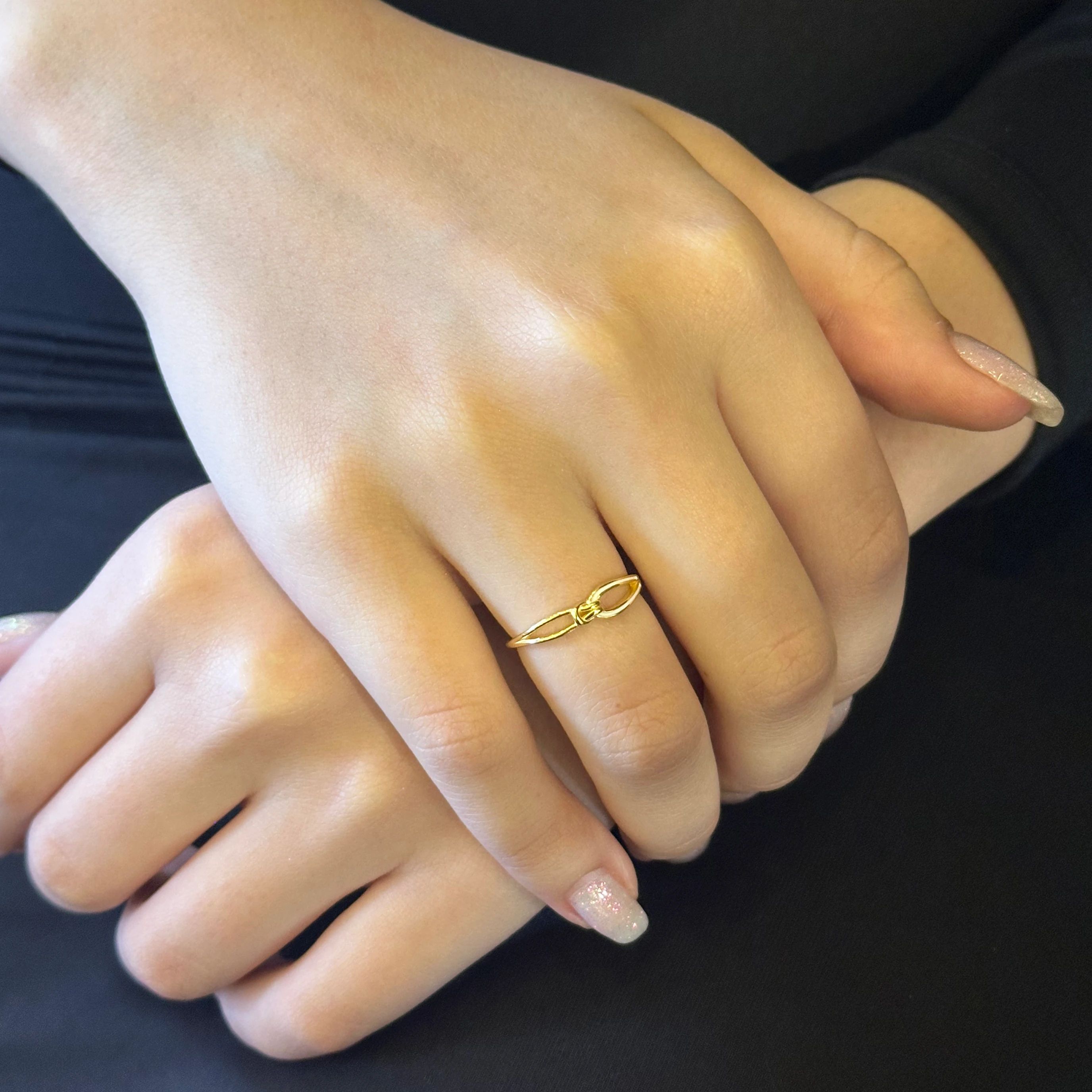 Enamel Knot Silver Ring