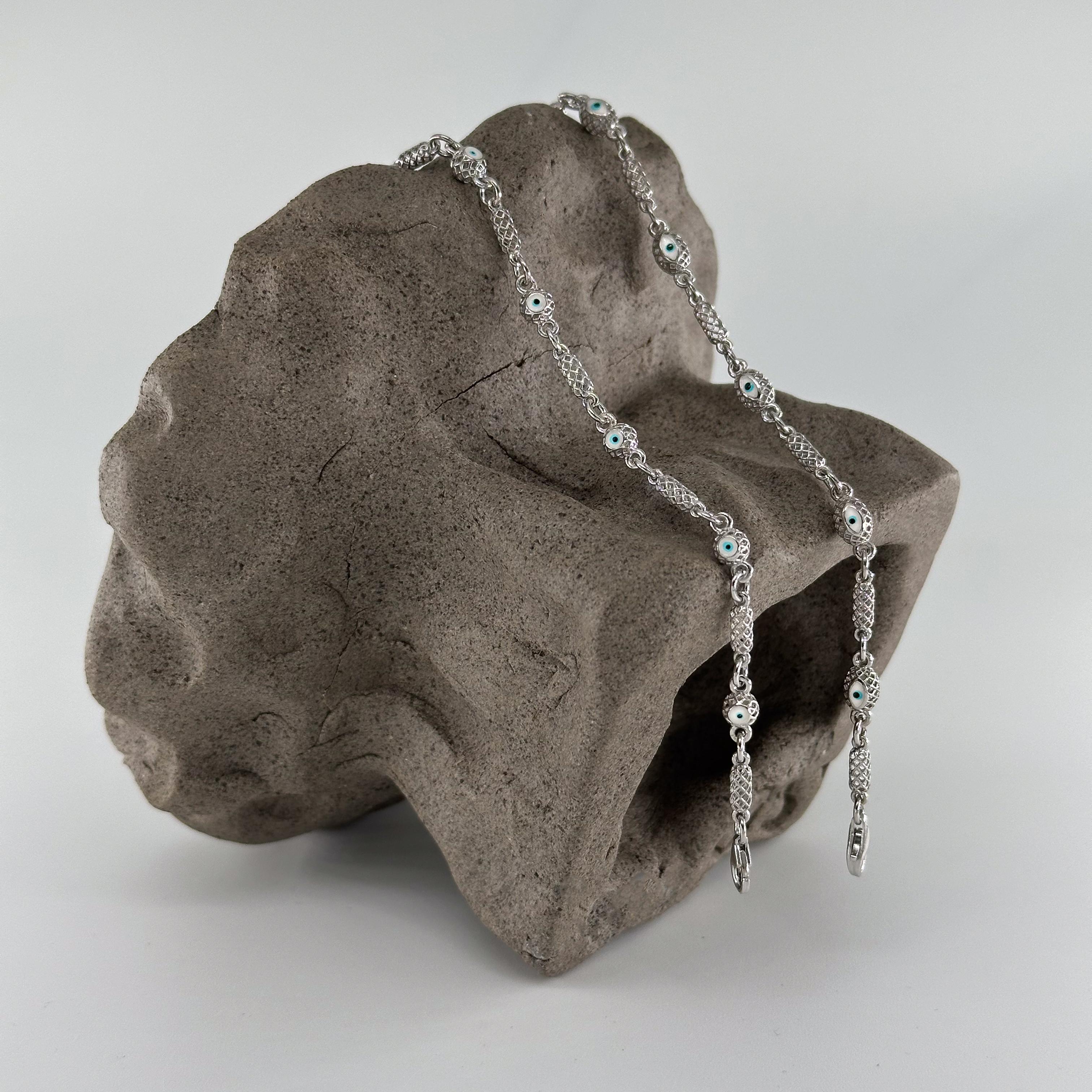 Cylinder Woven Marquise Chain Bracelet