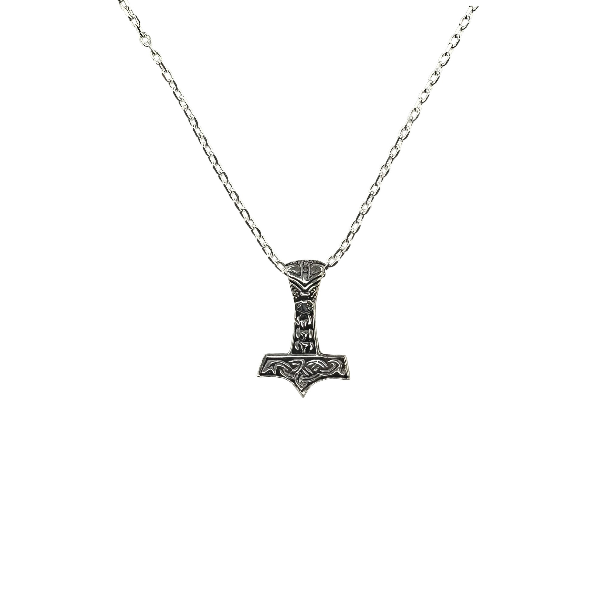 Viking Mjolnir Gümüş Kolye