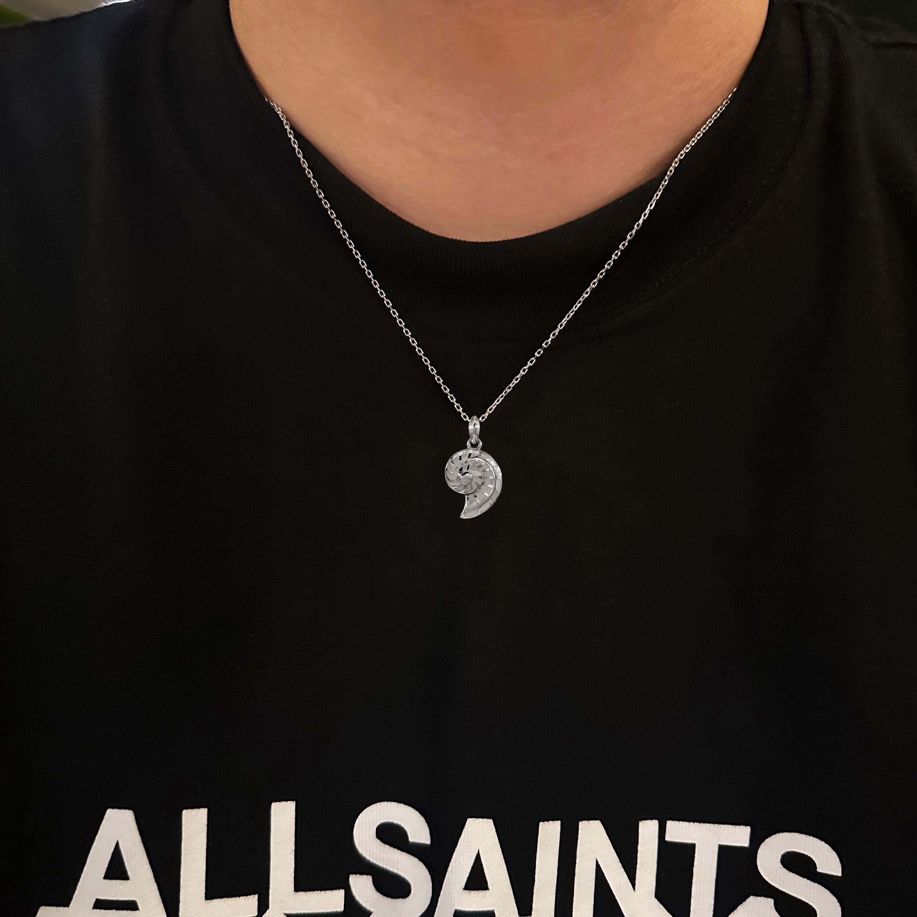 Abalone Shell Silver Necklace
