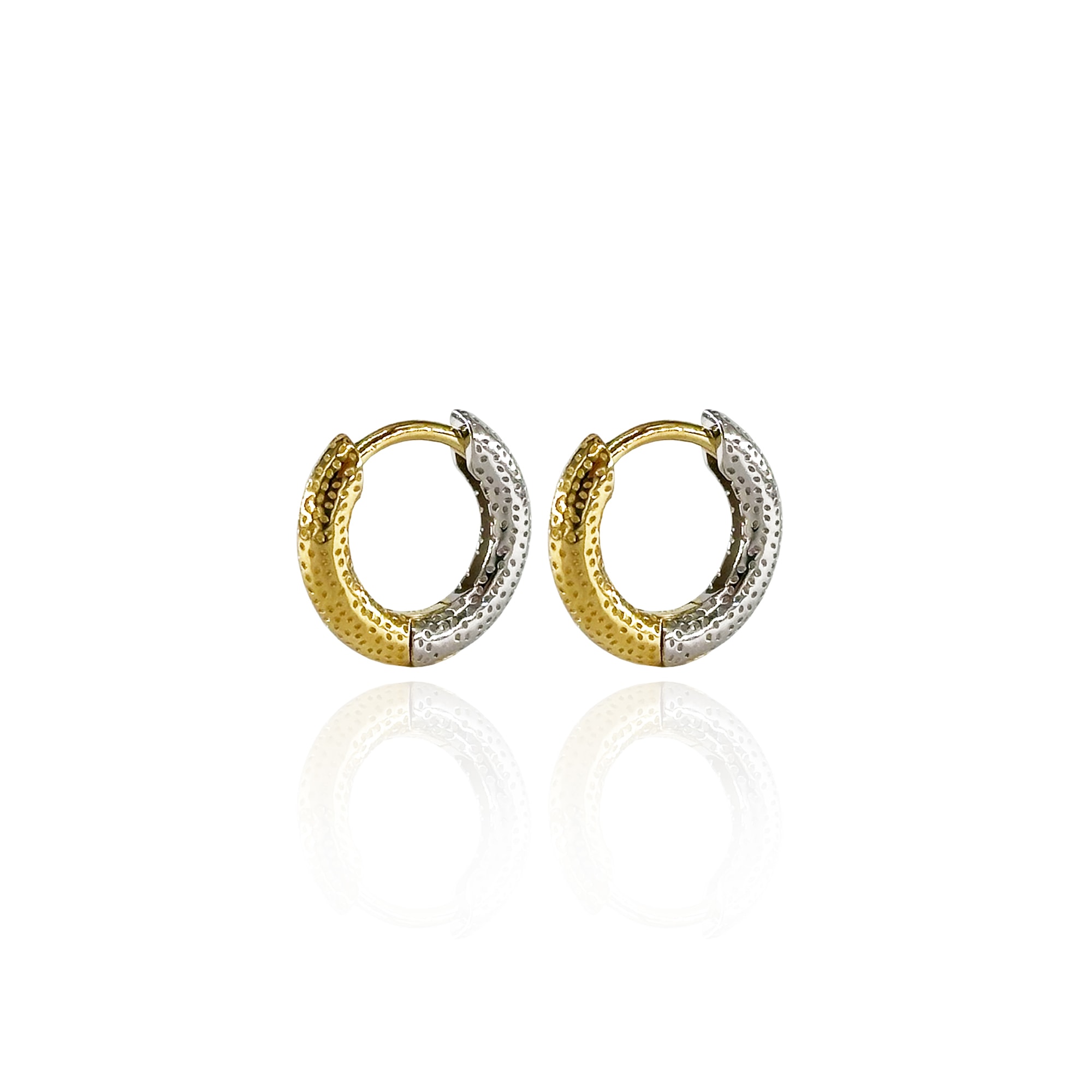 Gold & Silver Double-Sided Hoop Earrings