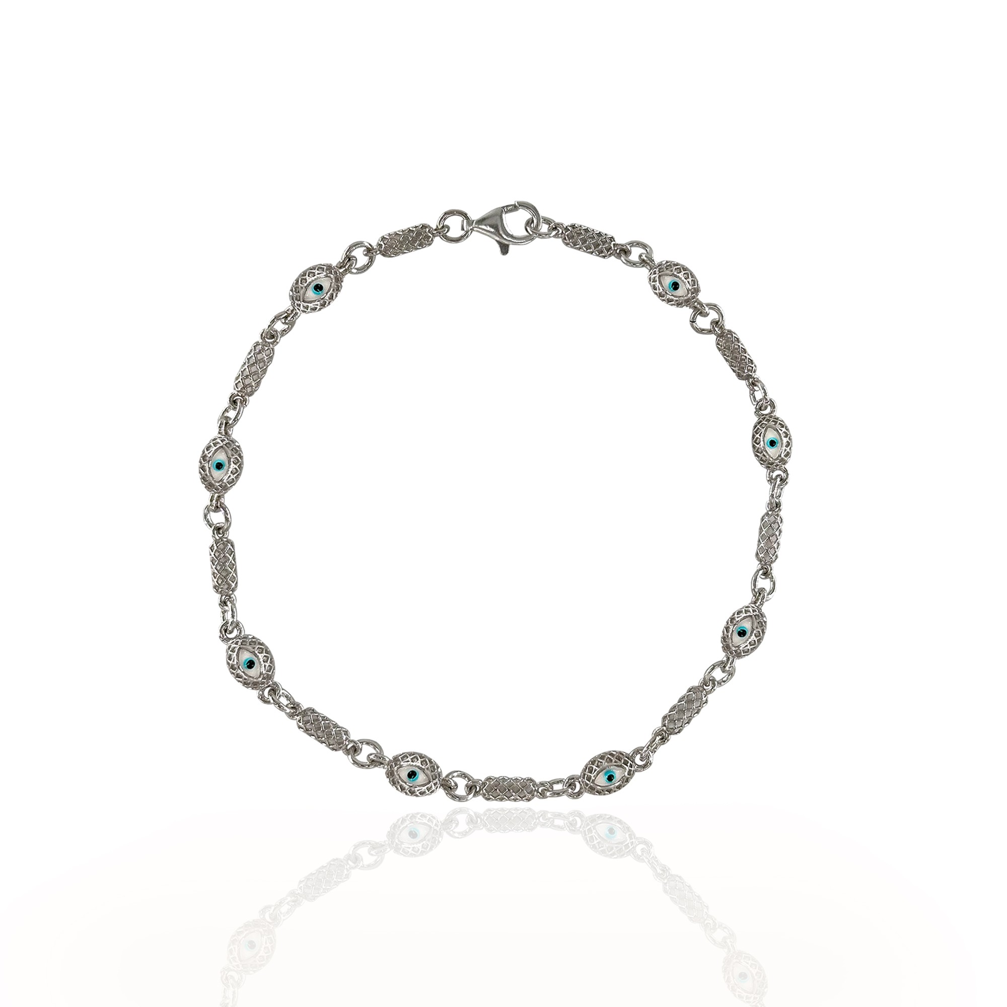 Cylinder Woven Marquise Chain Bracelet