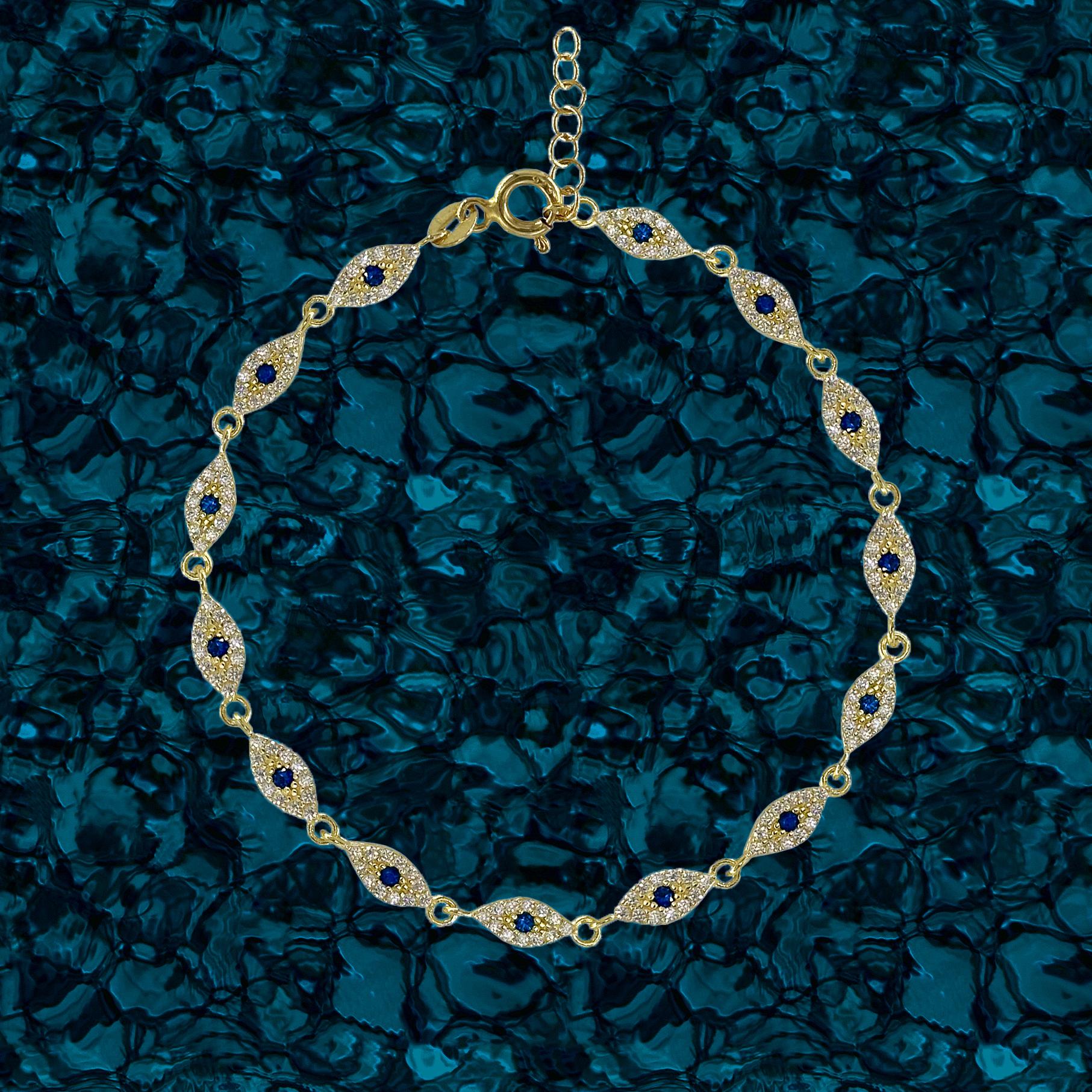 Marquise Eye Silver Bracelet