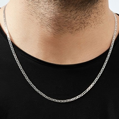 GJ Barlı Chain Gümüş Kolye