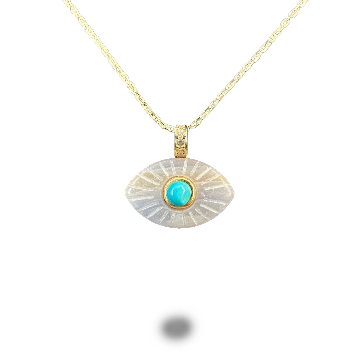 Eye Gold-Plated Silver Necklace