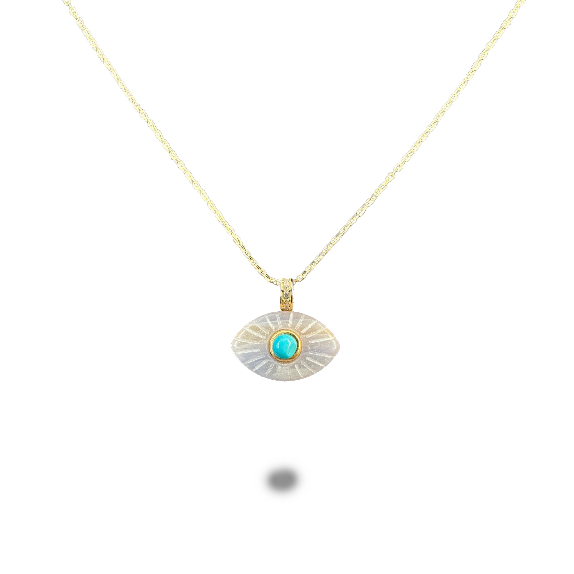 Eye Gold-Plated Silver Necklace