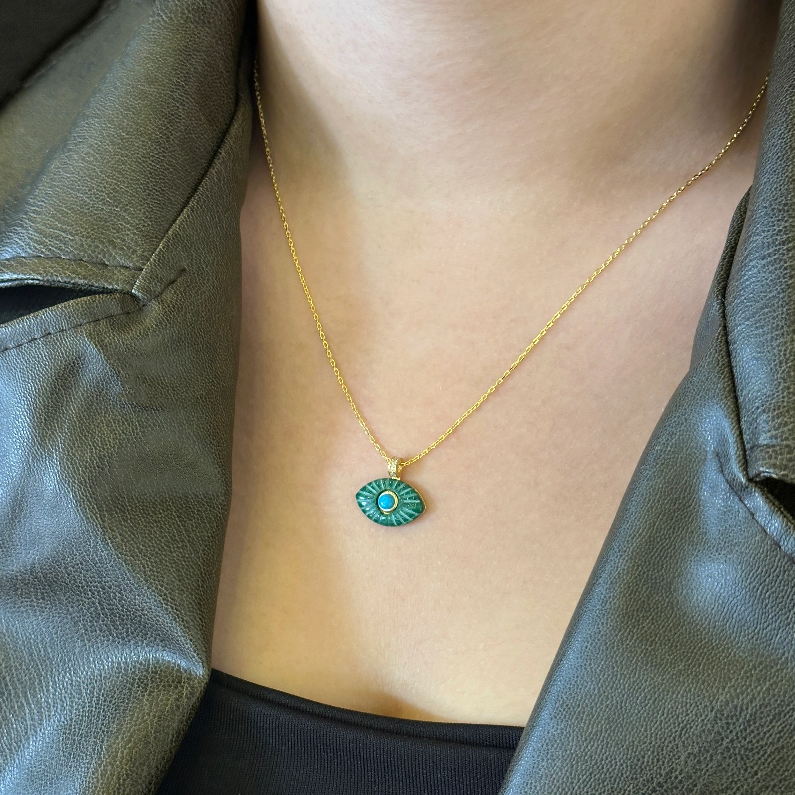 Eye Gold-Plated Silver Necklace