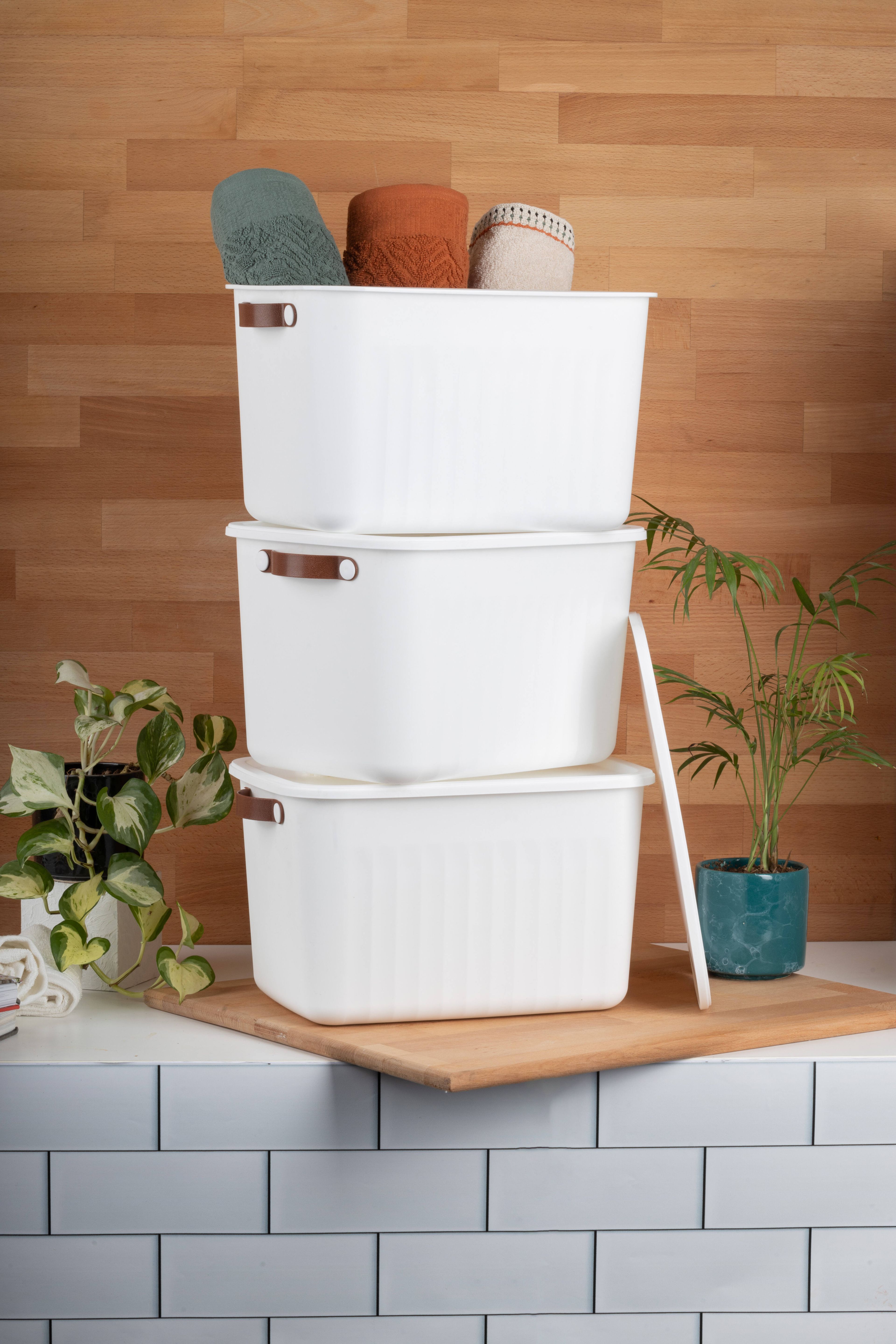 Boxy 3 Lü Çok Amaçlı Kutu 15Lt Beyaz