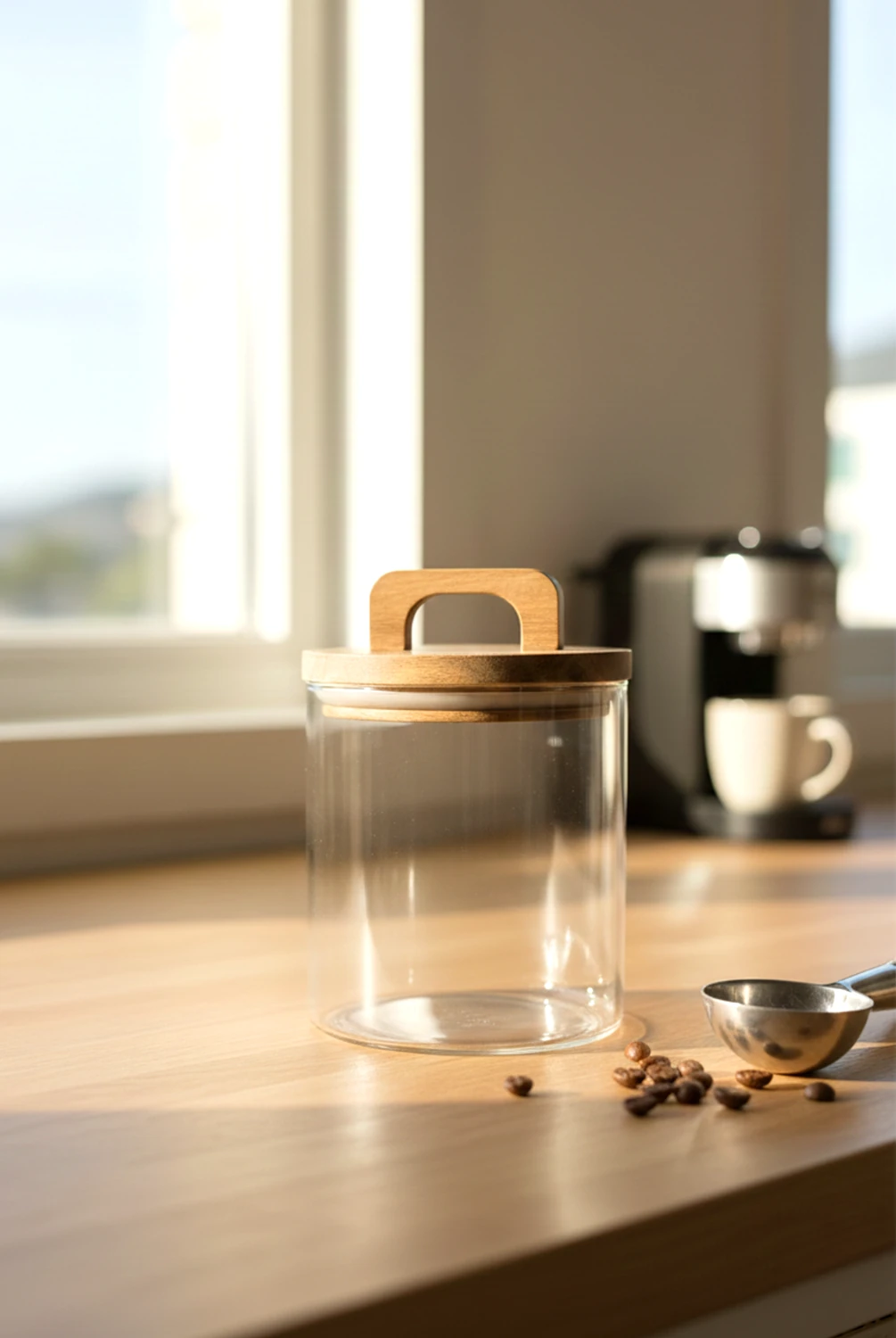 Dengi Akasya Kapak Tutmalı Cam Kavanoz 10x10cm