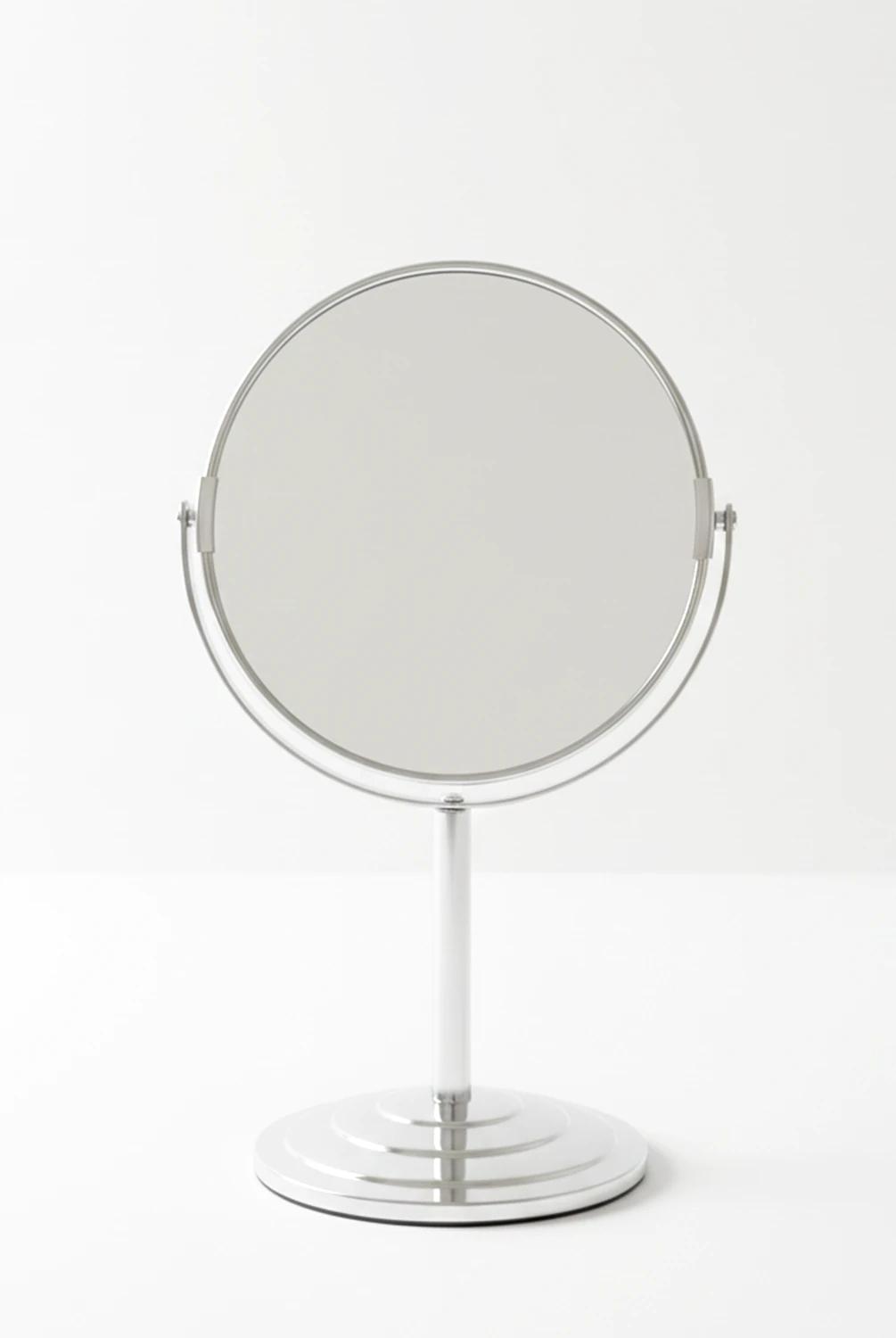 Luna Çift Taraflı Ayaklı Ayna Gümüş 19cm
