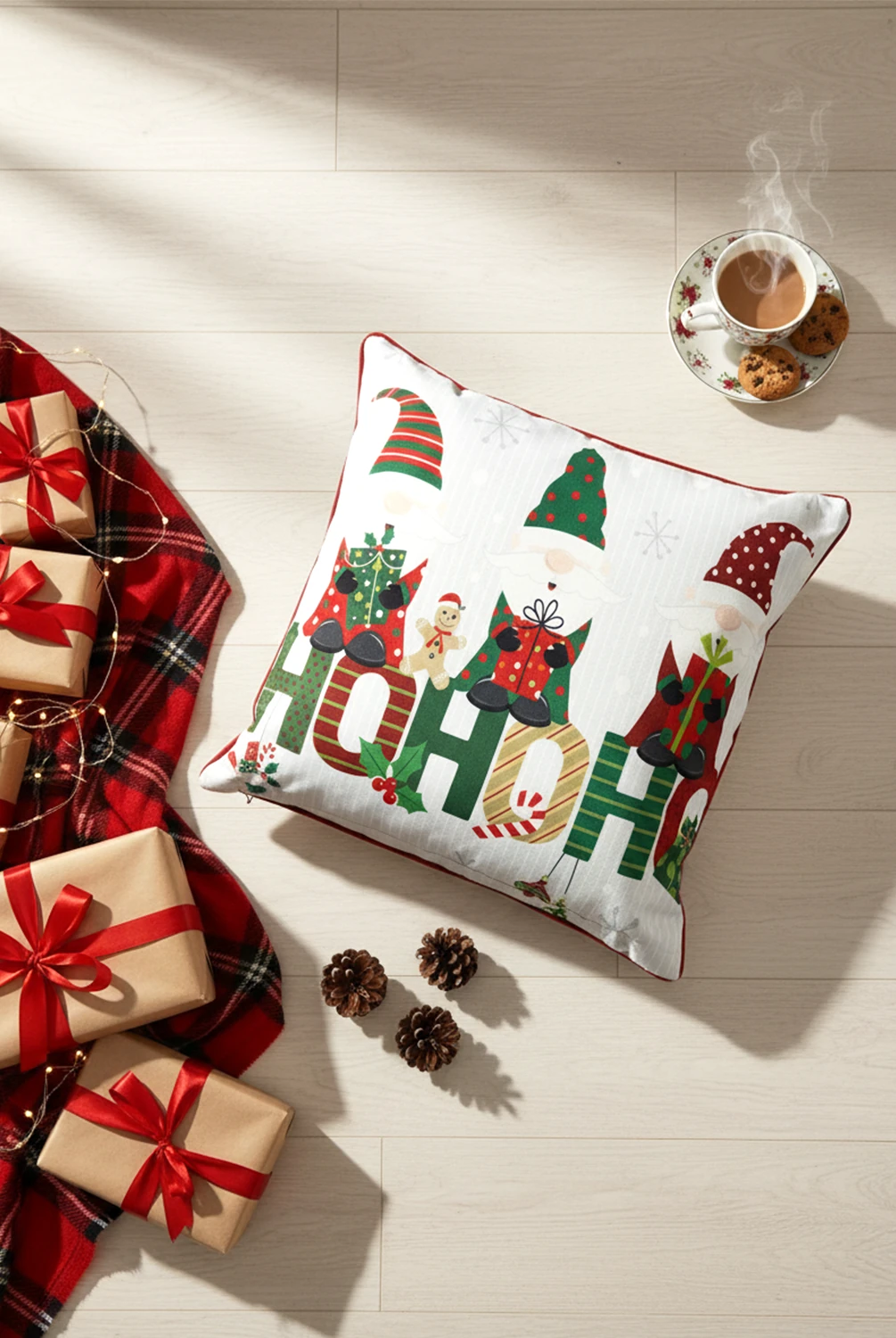 Christmas Hoho Kırlent Renkli 43x43cm