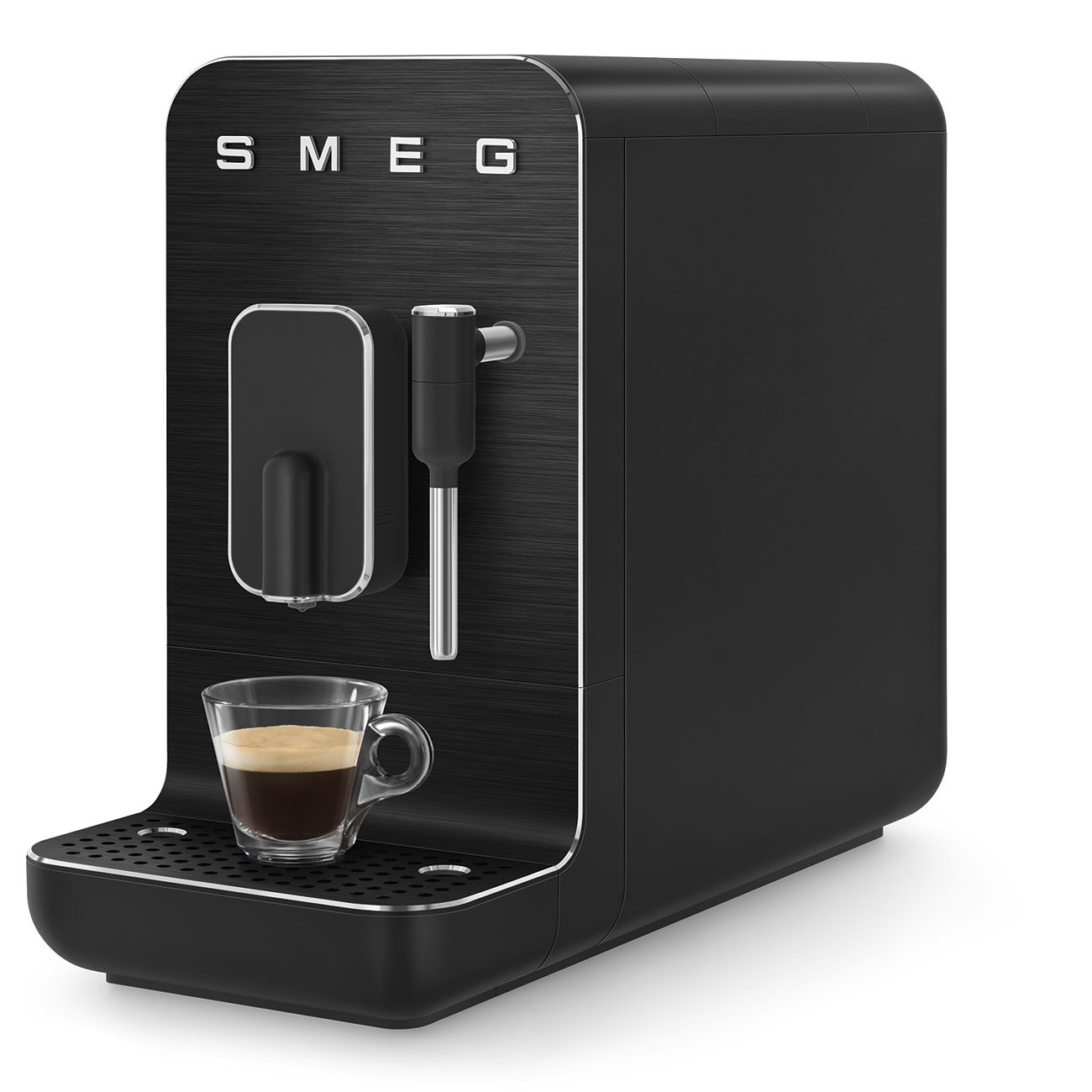 SMEG Çekirdek Öğütmeli Süt Köpürtmeli Espresso Makinesi Bcc02Fbmeu Retro Serisi Black